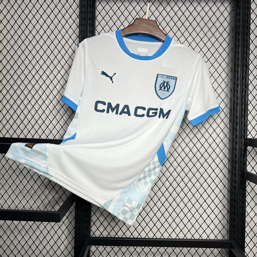 ManixJersey.com | Marseille 24-25 Home Stadium Jersey - Fans Version -Customize Name, Number and Patch | Worldwide Shipping