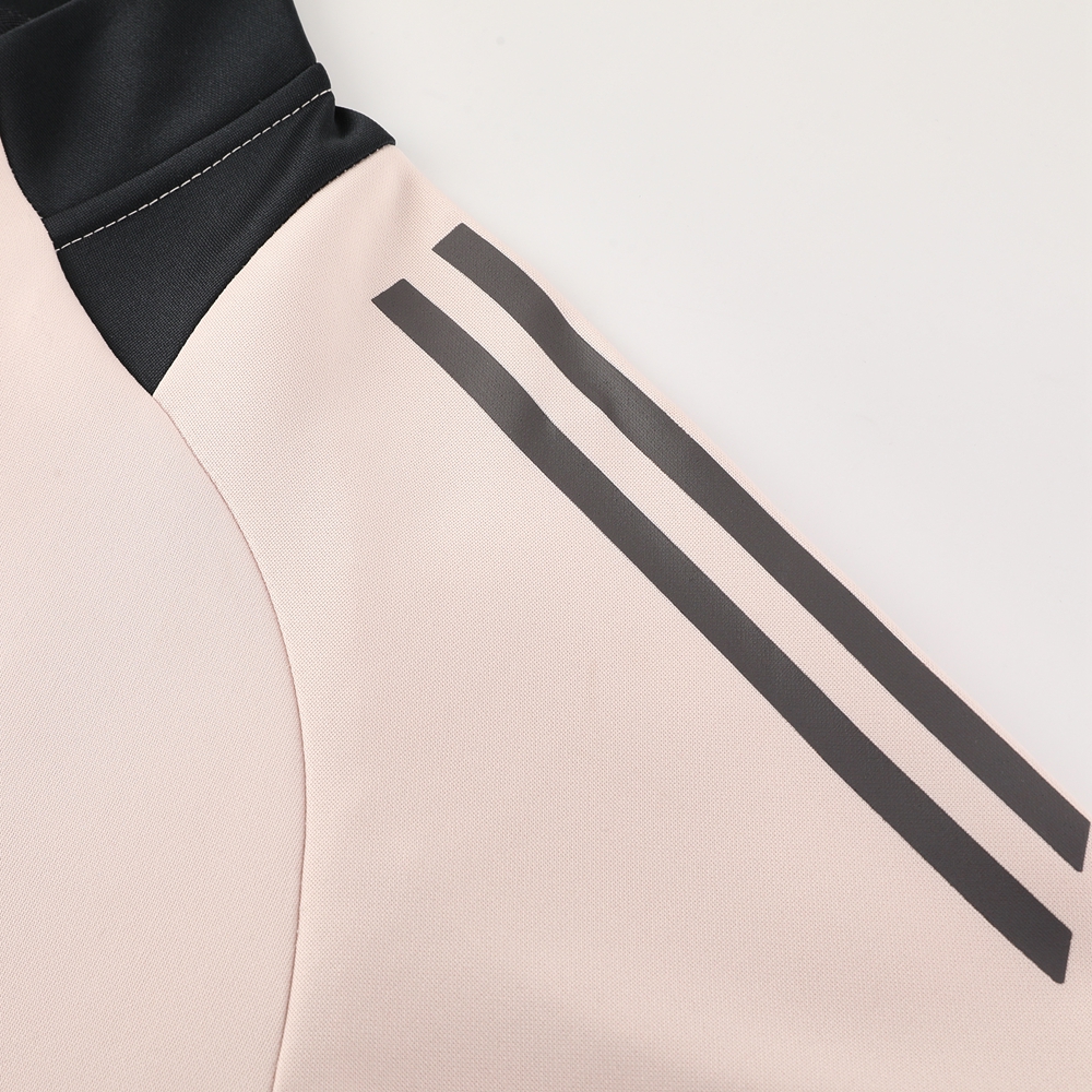 JerseysGala.com | Real Madrid 24-25 Jacket Training Tracksuit - Light Pink Top and Deep Grey Pants -Customize Name, Number and Patch | Worldwide Shipping