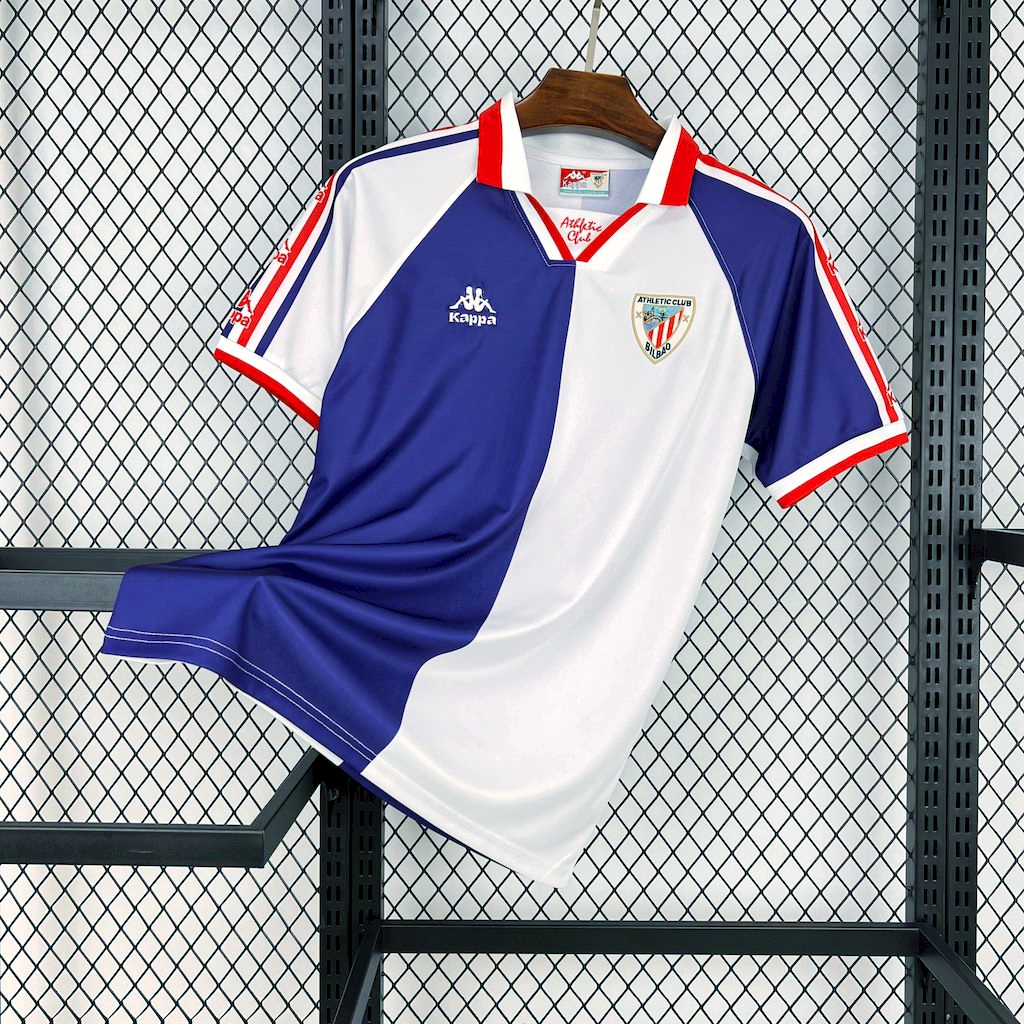 ManixJersey.com | Retro Athletic Bilbao 1997-98 Away Unsponsored Jersey -Customize Name, Number and Patch | Worldwide Shipping