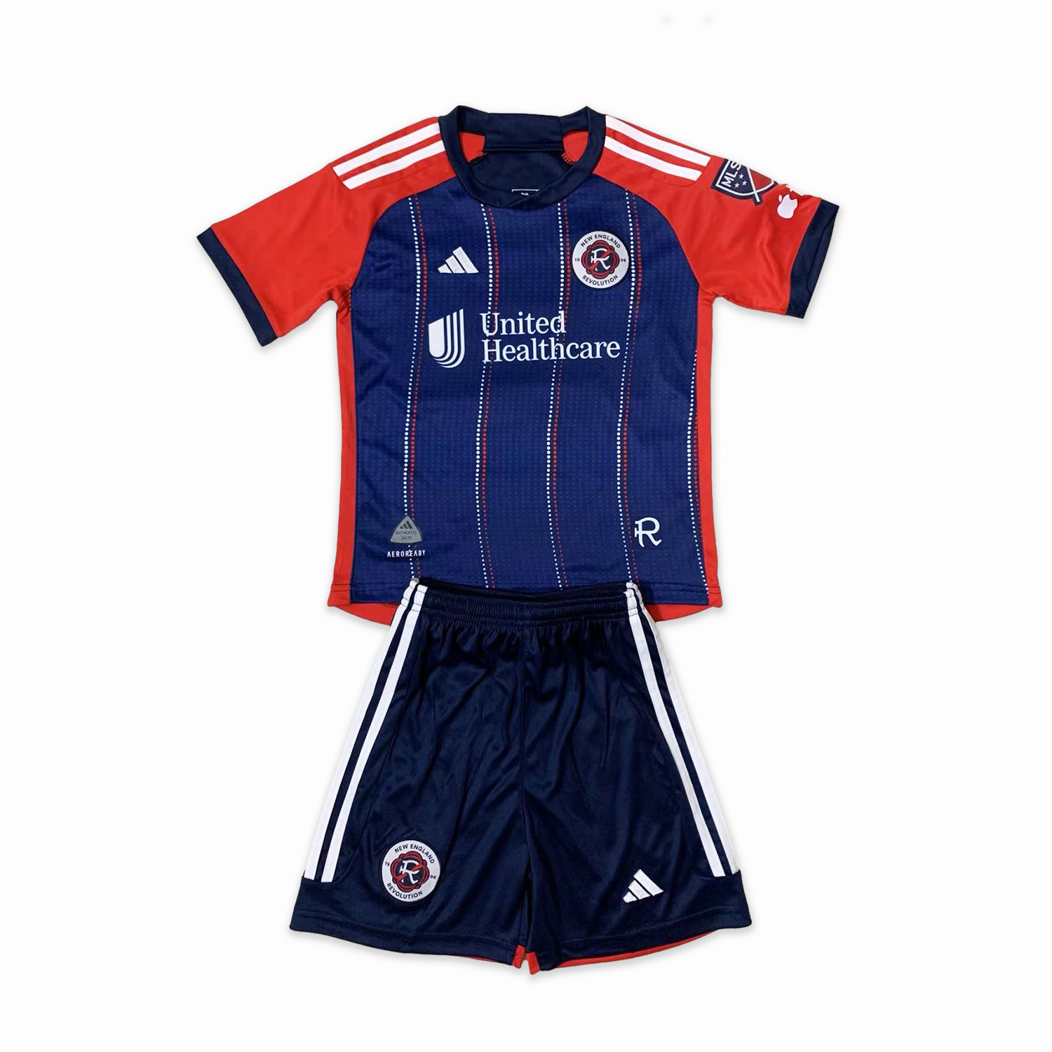 unitedfutballjersey-New England Revolution 2024 Home Men's Adult Jersey Set - Fans Version