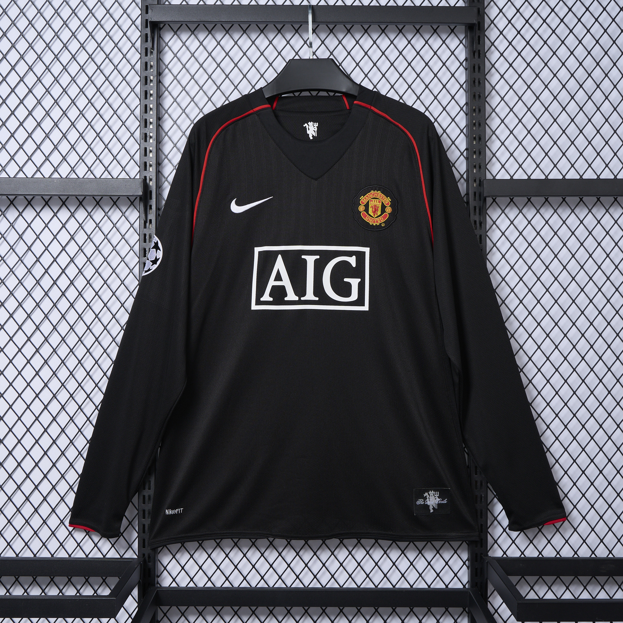 SIUjerseys-Retro Manchester United 07-08 Away Long Sleeve Jersey