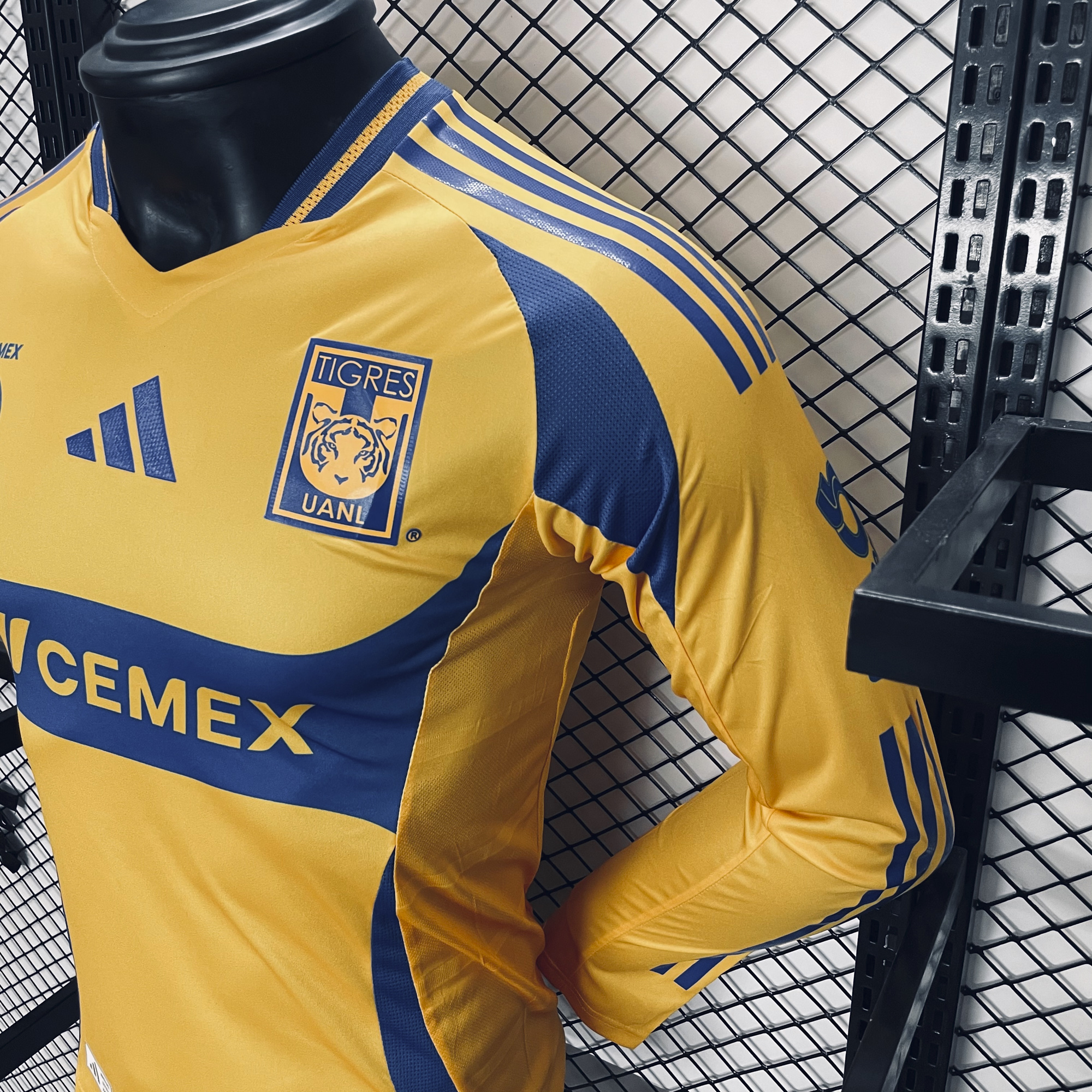 JerseysGala.com | Tigres UANL 24-25 Home Long Sleeves Jersey - Player Version -Customize Name, Number and Patch | Worldwide Shipping