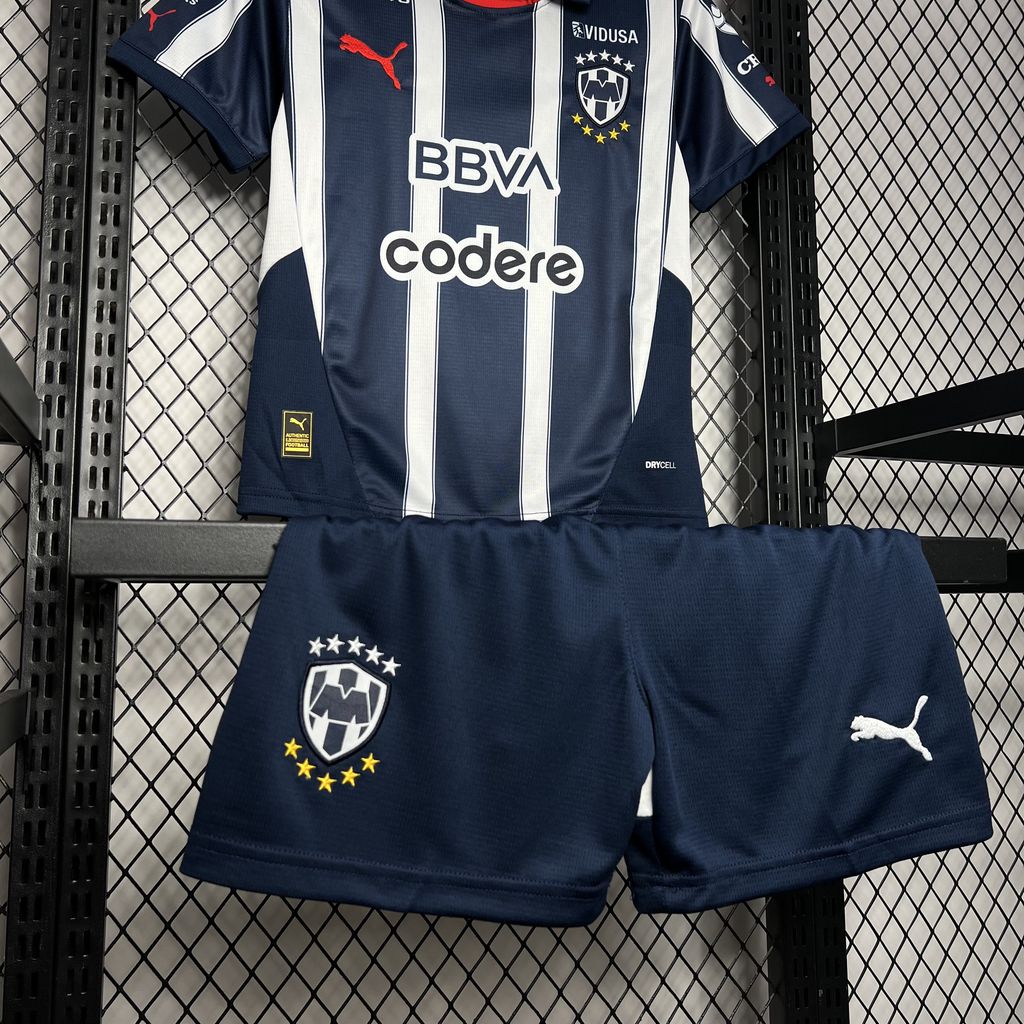 SIUjerseys-Rayados Monterrey 24-25 Home Stadium Kids Kit