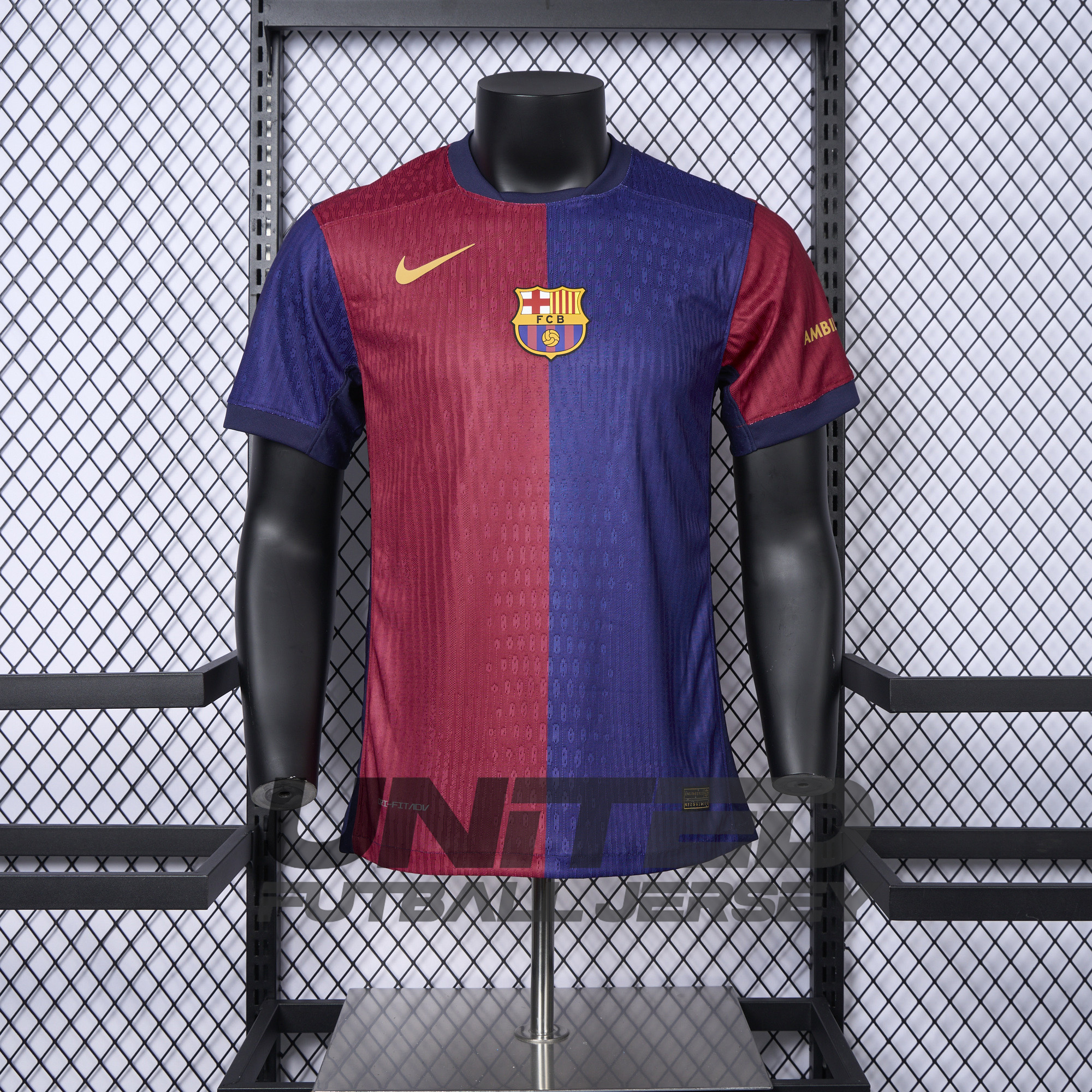 unitedfutballjersey-Barcelona 24-25 Home Unsponsored Jersey - Player Version