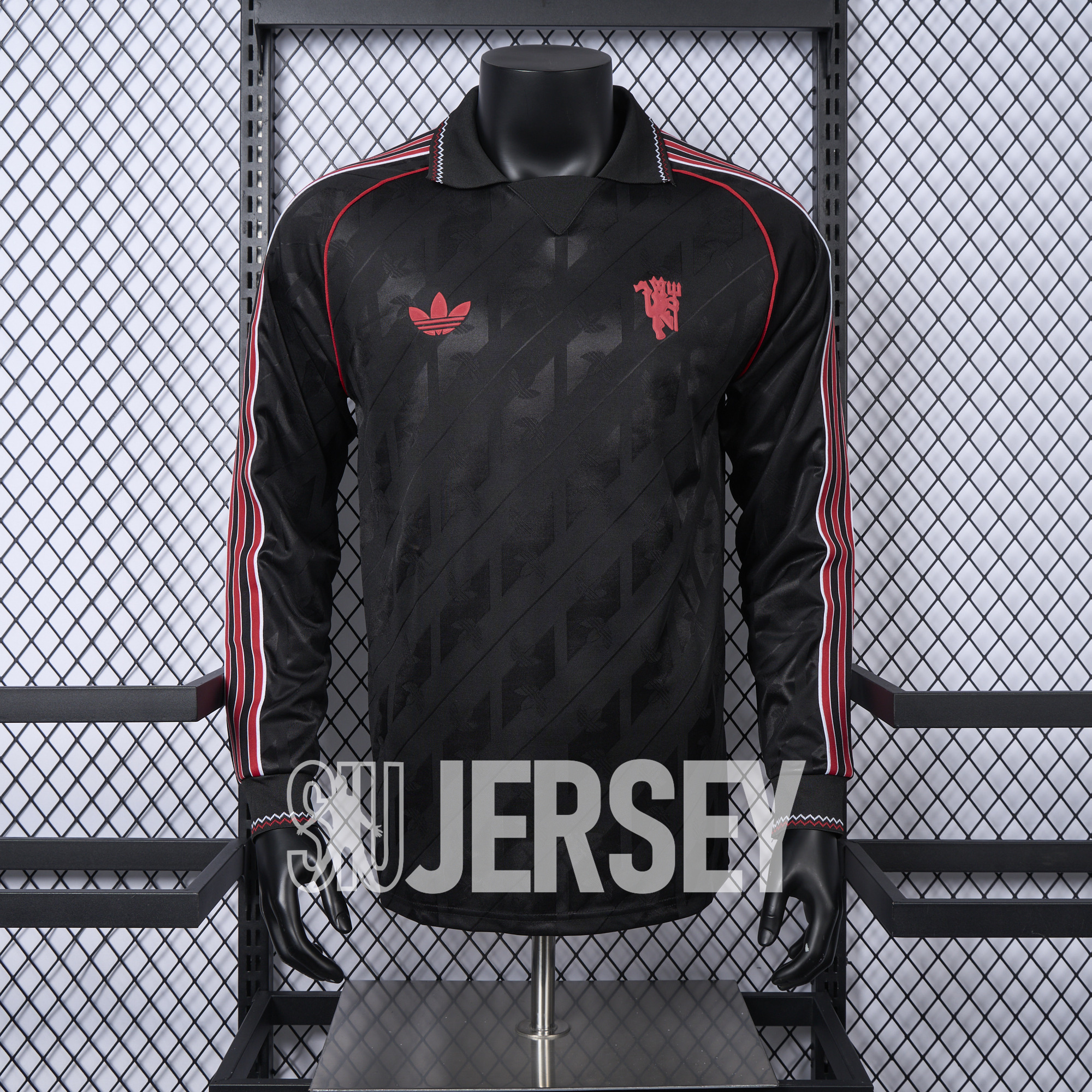 SIUjerseys-Manchester United 24-25 Originals LFSTLR Long Sleeve Black Jersey - Player Version