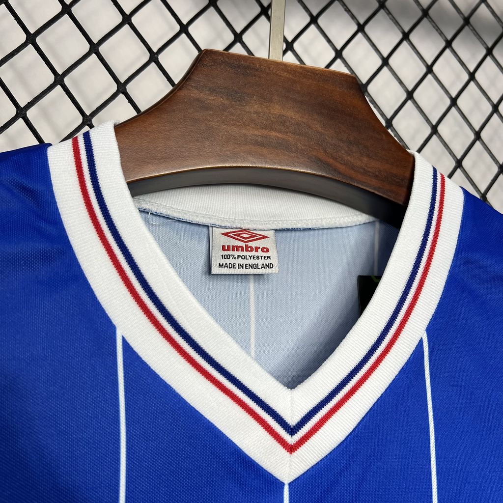 ManixJersey.com | Retro Glasgow Rangers 1982-83 Home Stadium Jersey -Customize Name, Number and Patch | Worldwide Shipping