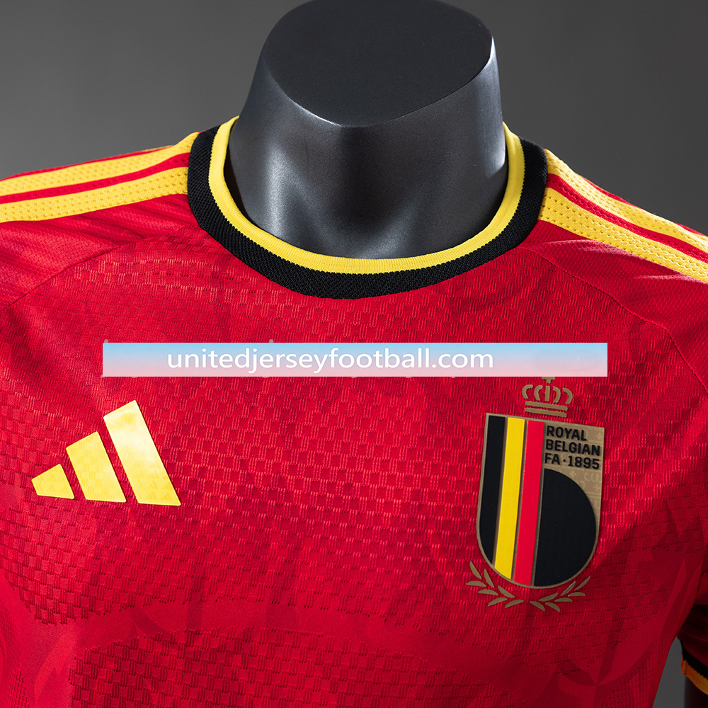 Belgium 2026 Home Stadium Jersey - Player Version:football jersey mysite: unitedjerseyfootball 邓江浪:football