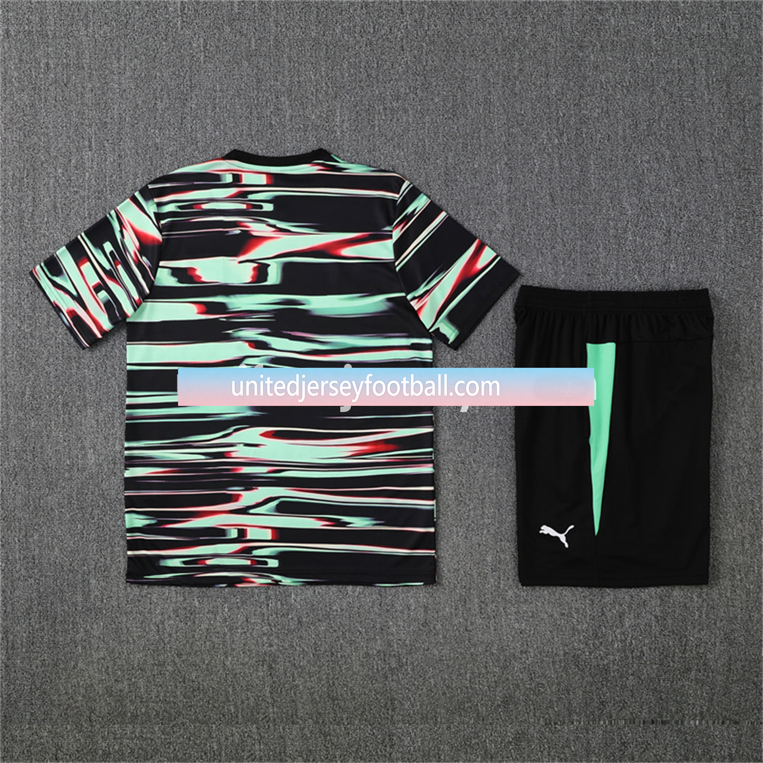 Portugal 25-26 Kids Short-Sleeve Training Set - Camouflage top & Black Shorts:football jersey mysite: unitedjerseyfootball 邓江浪:football