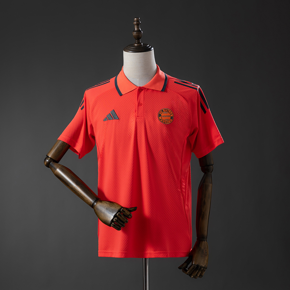 Bayern Munich 25/26 POLO - Red:football jersey mysite: unitedjerseyfootball 邓江浪:football