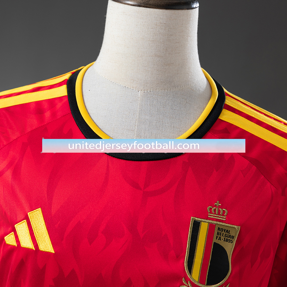 Belgium 2026 Home Stadium Long Sleeve Jersey - Player Version:football jersey mysite: unitedjerseyfootball 邓江浪:football