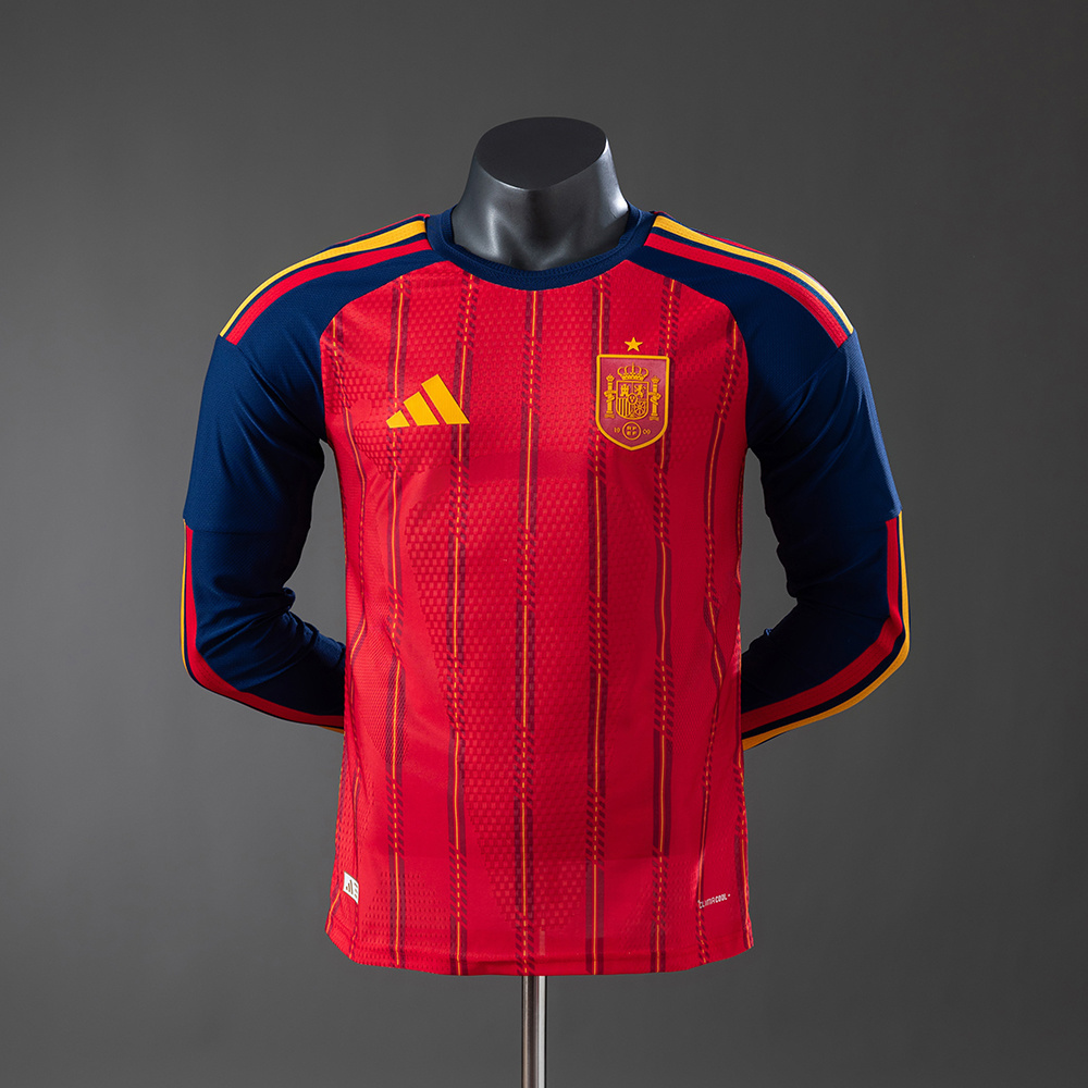 Spain 2026 Home Long-Sleeve - Player Version:football jersey mysite: unitedjerseyfootball 邓江浪:football