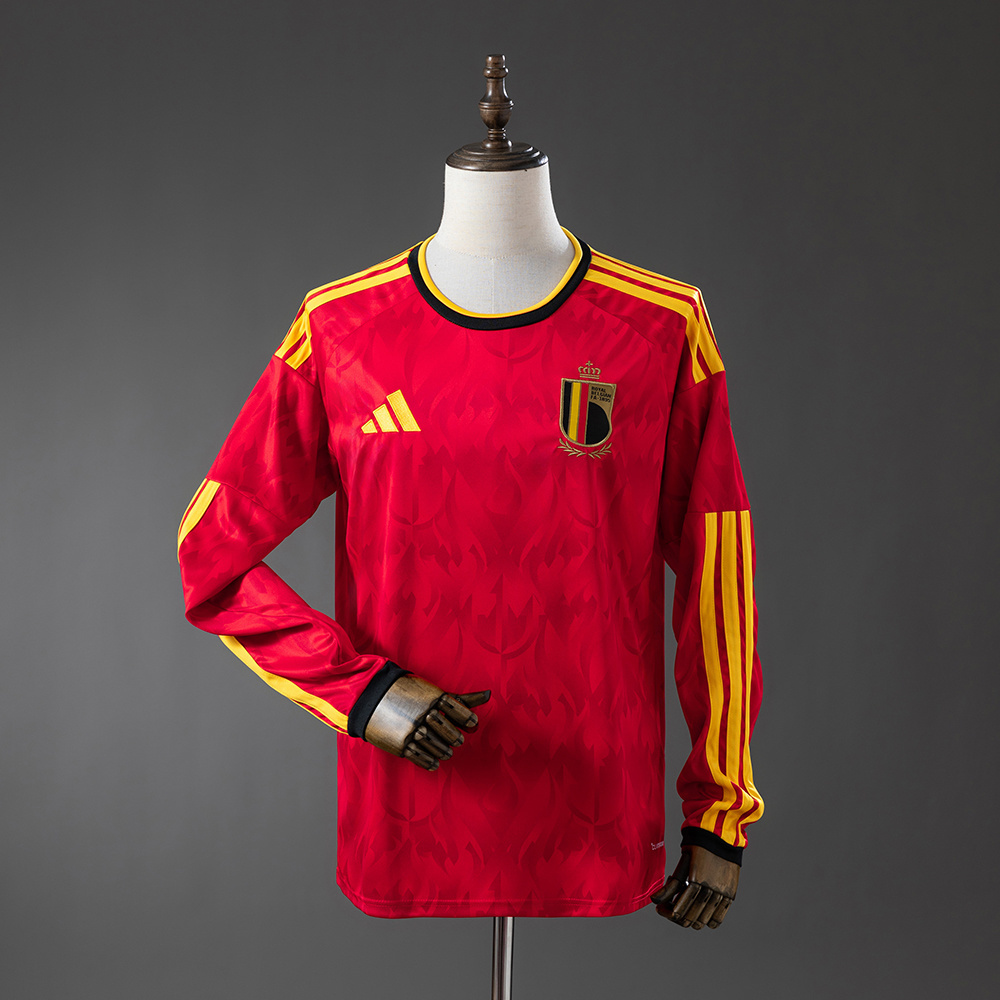 Belgium 2026 Home Stadium Long Sleeve Jersey - Player Version:football jersey mysite: unitedjerseyfootball 邓江浪:football