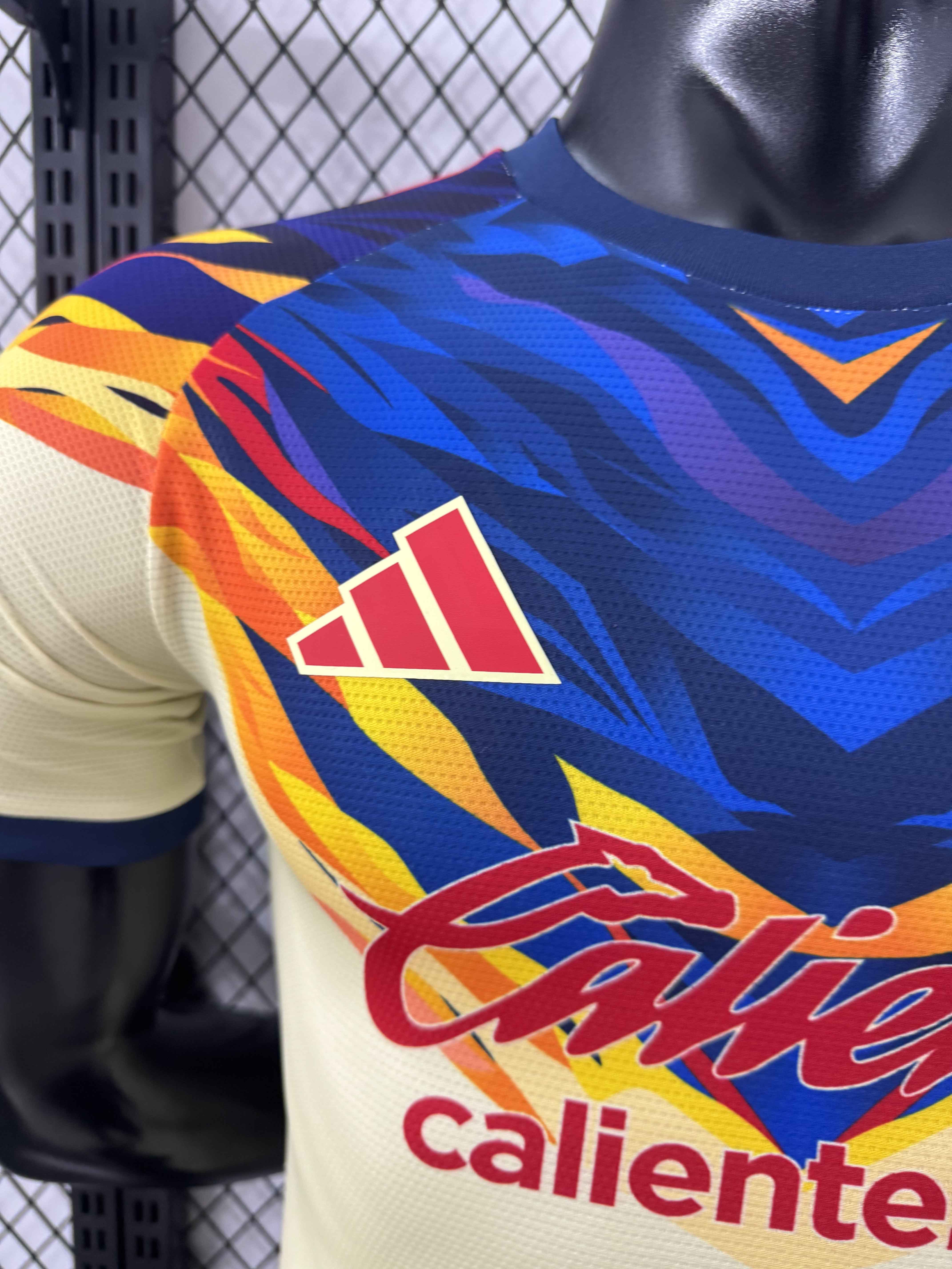 Club América 25-26 Blue Neck Light Yellow Special Jersey - Player Version:football jersey mysite: unitedjerseyfootball 邓江浪:football