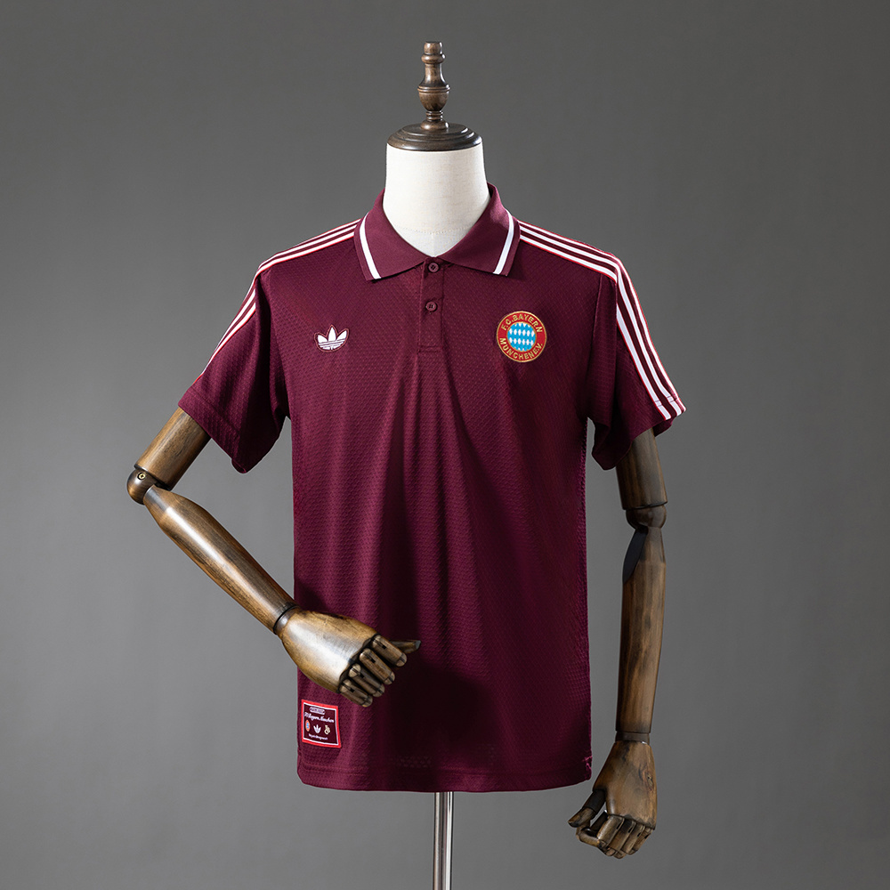 Bayern Munich 25/26 POLO - Maroon:football jersey mysite: unitedjerseyfootball 邓江浪:football