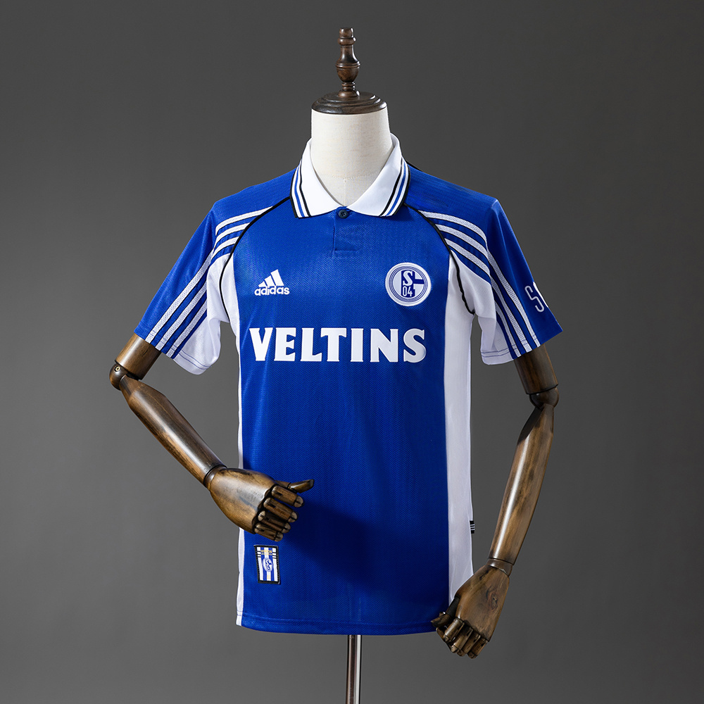 Schalke 04 98/00 Home Retro Jersey S-XXL:football jersey mysite: unitedjerseyfootball 邓江浪:football