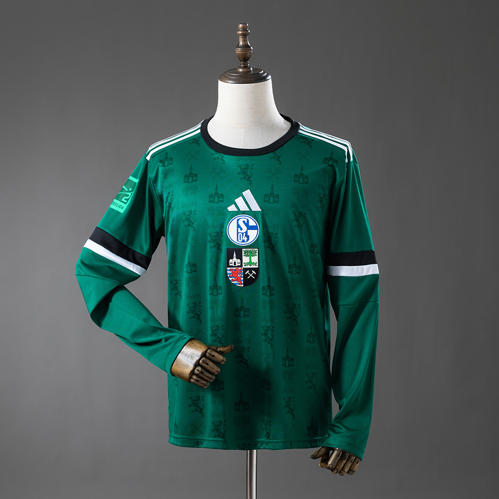 Schalke 04 25/26 Commemorative Edition - Green Long-Sleeve Jersey:football jersey mysite: unitedjerseyfootball 邓江浪:football