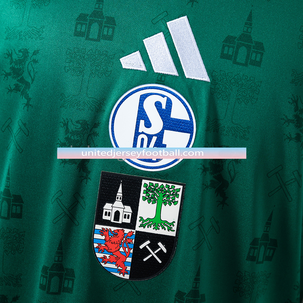 Schalke 04 25/26 Commemorative Edition - Green Long-Sleeve Jersey:football jersey mysite: unitedjerseyfootball 邓江浪:football