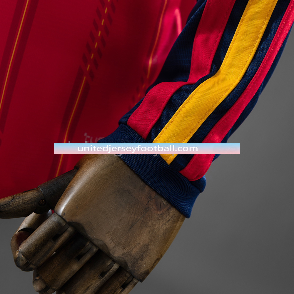 Spain 2026 Home Long-Sleeve Jersey - Fans Version:football jersey mysite: unitedjerseyfootball 邓江浪:football
