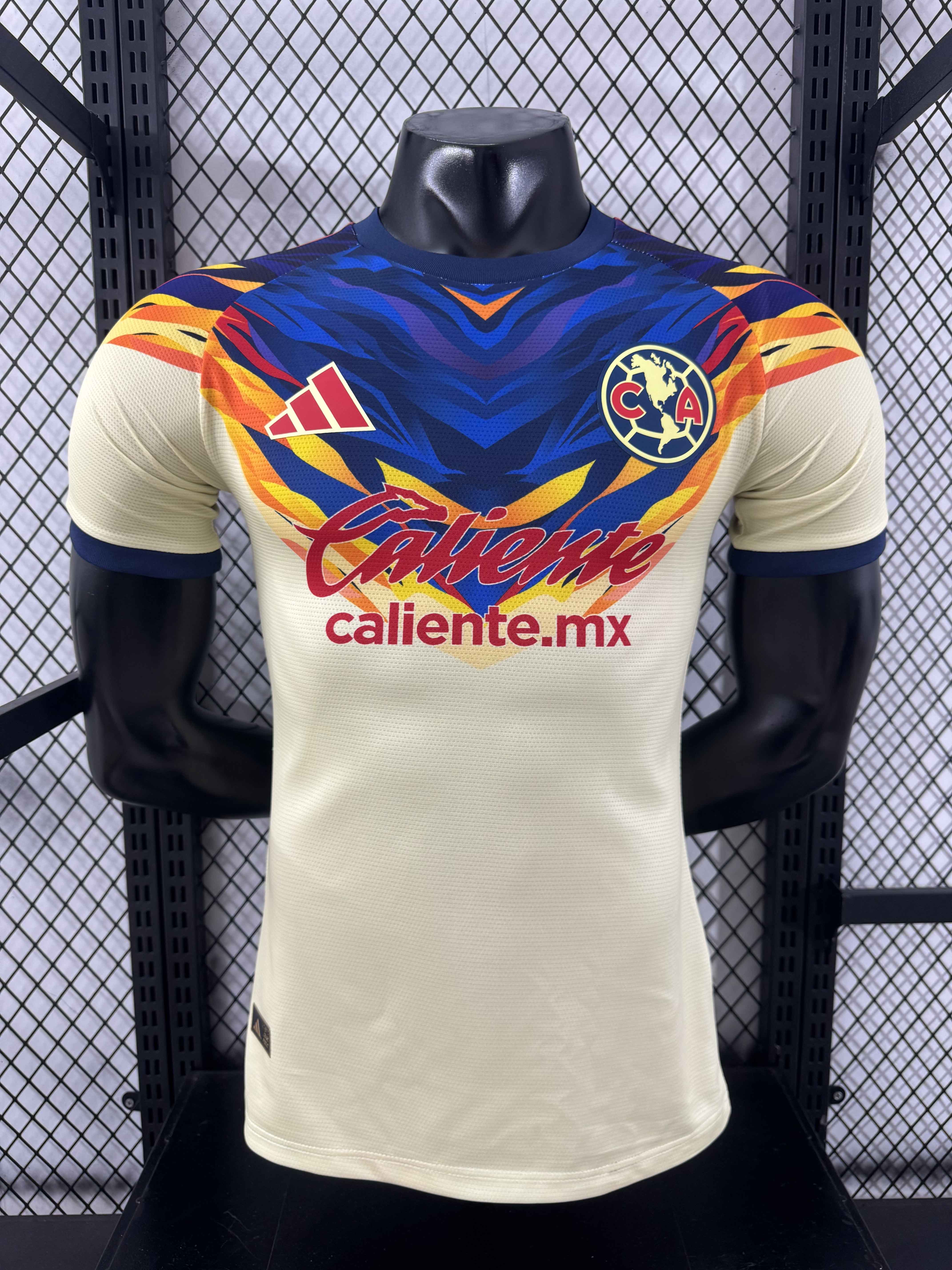 Club América 25-26 Blue Neck Light Yellow Special Jersey - Player Version:football jersey mysite: unitedjerseyfootball 邓江浪:football