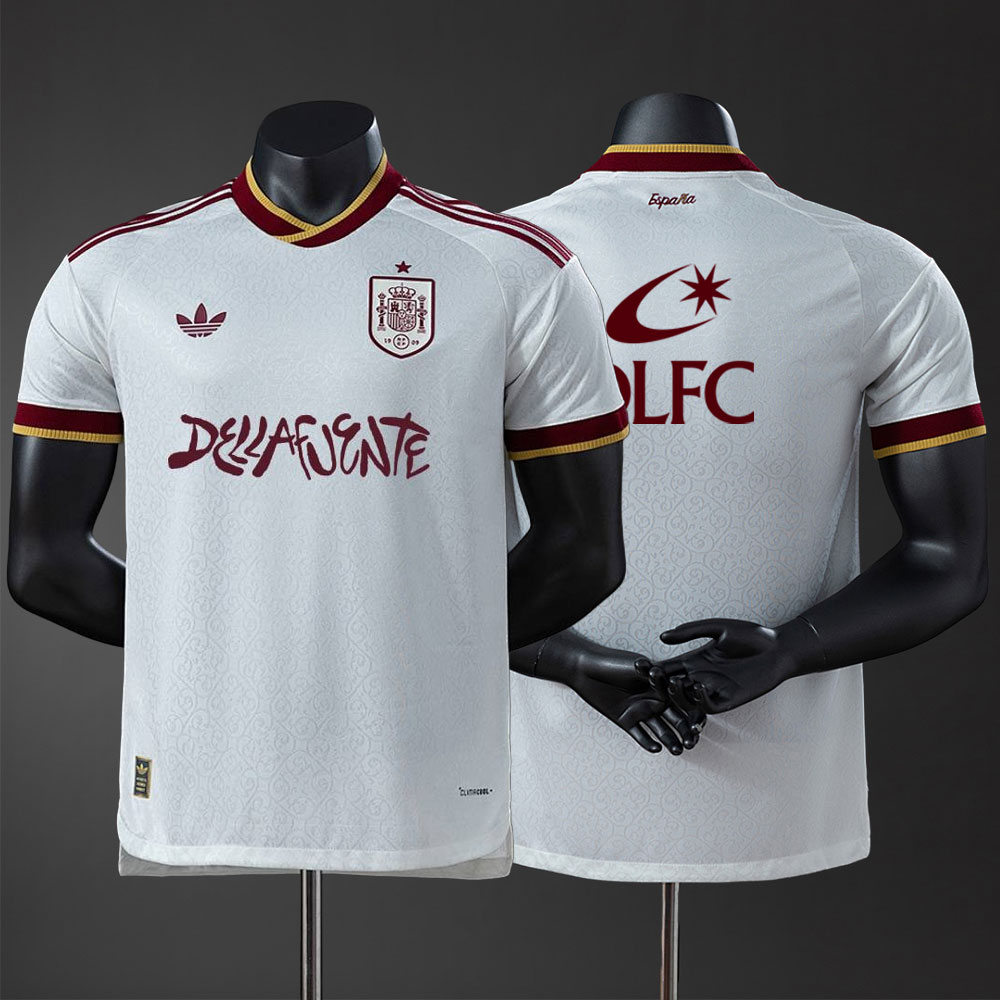 Spain 2026 Dellafuente Co-Branded White Jersey - Player Version:football jersey mysite: unitedjerseyfootball 邓江浪:football