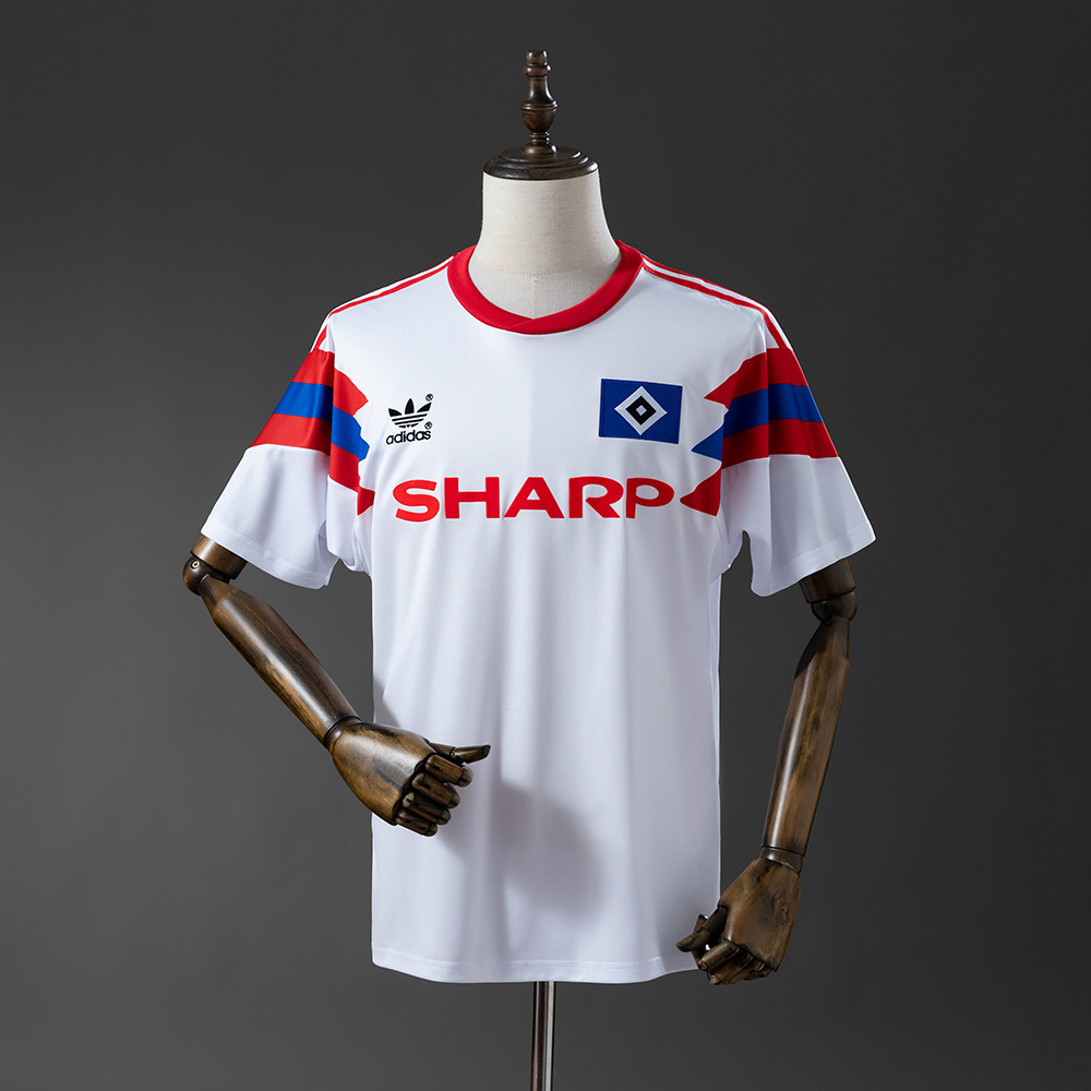 Hamburger SV 90/91 Home Retro Jersey - Fans Version:football jersey mysite: unitedjerseyfootball 邓江浪:football