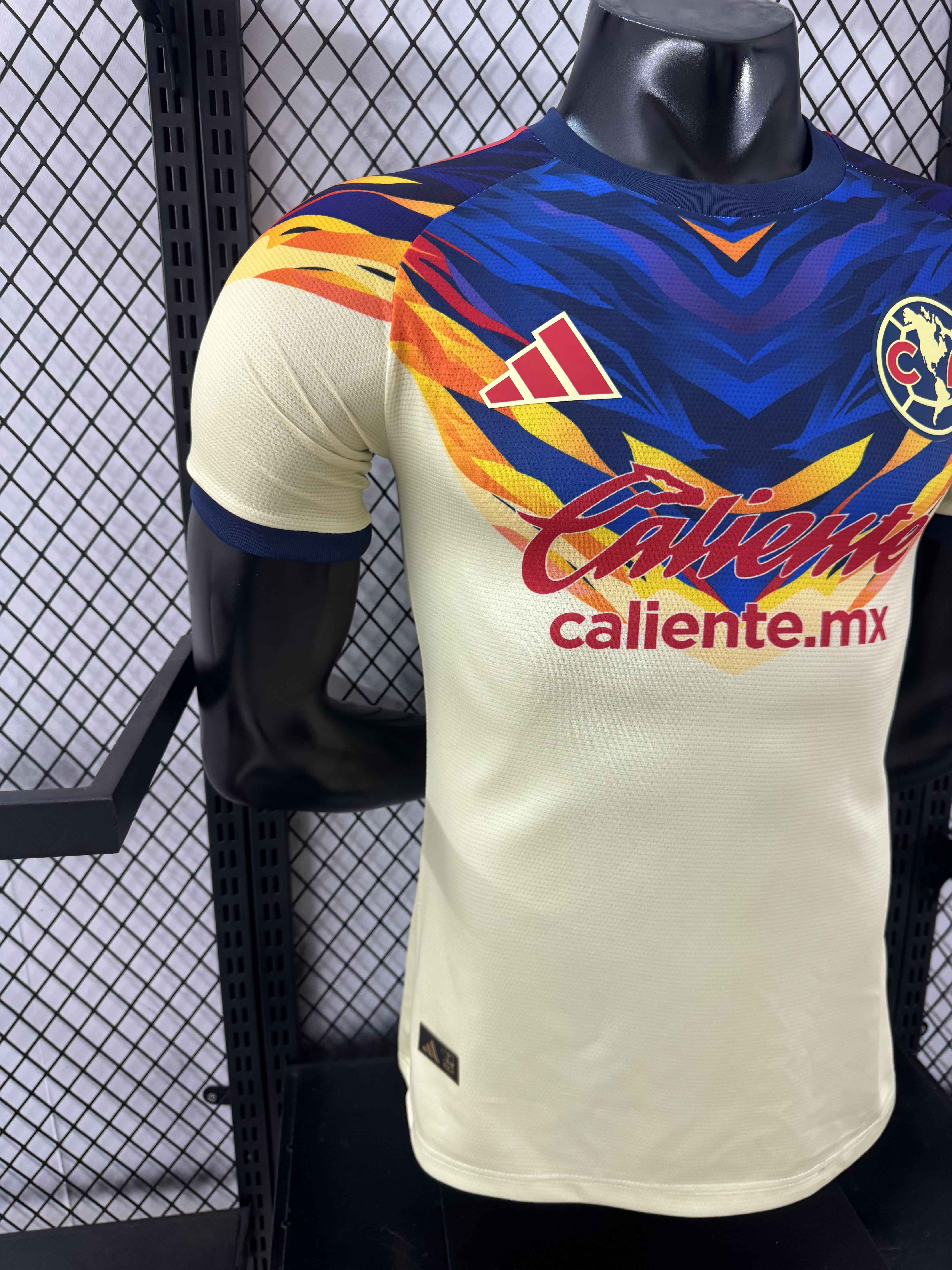 Club América 25-26 Blue Neck Light Yellow Special Jersey - Player Version:football jersey mysite: unitedjerseyfootball 邓江浪:football