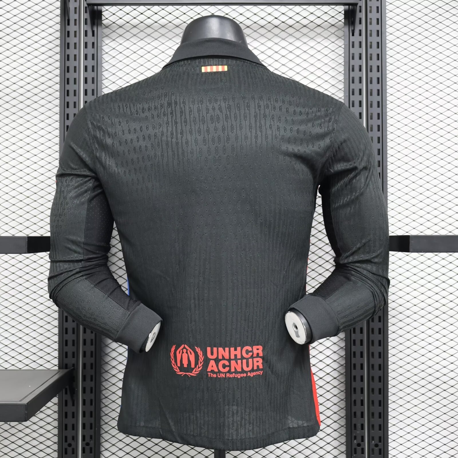 unitedfutballjersey-Barcelona 24-25 Away Long Sleeve Jersey with Big Logo - Player Version