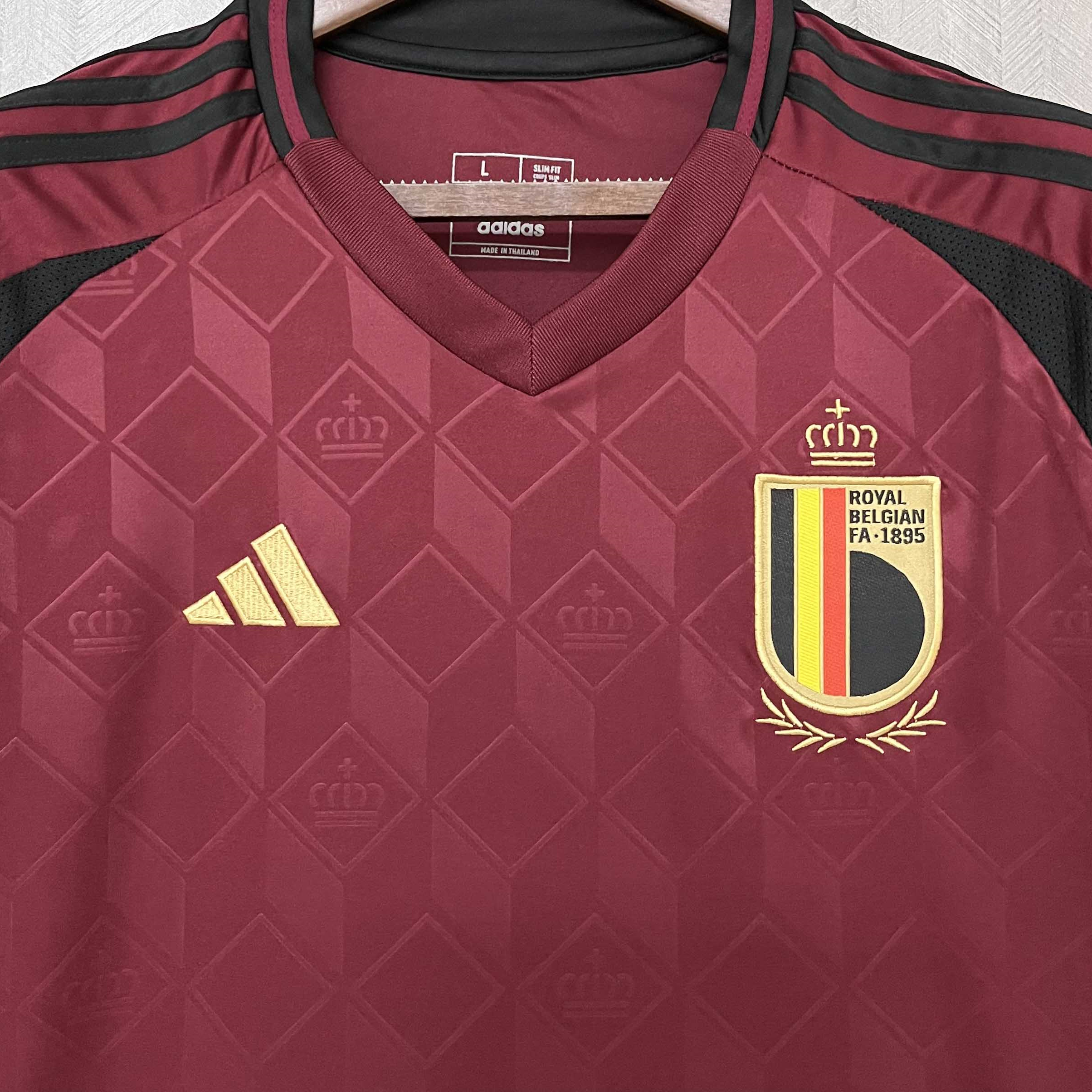 ManixJersey.com | Belgium 2024 Home Stadium Jersey - Fans Version -Customize Name, Number and Patch | Worldwide Shipping