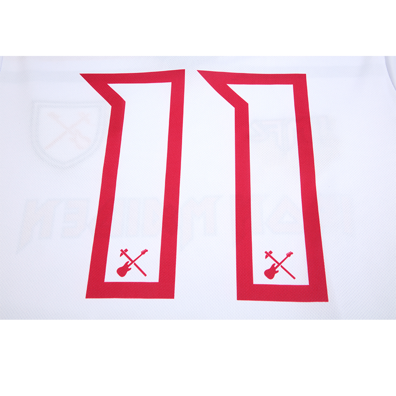 ManixJersey.com | Iron Maiden x West Ham White Special Edition Jersey - with 11 print -Customize Name, Number and Patch | Worldwide Shipping