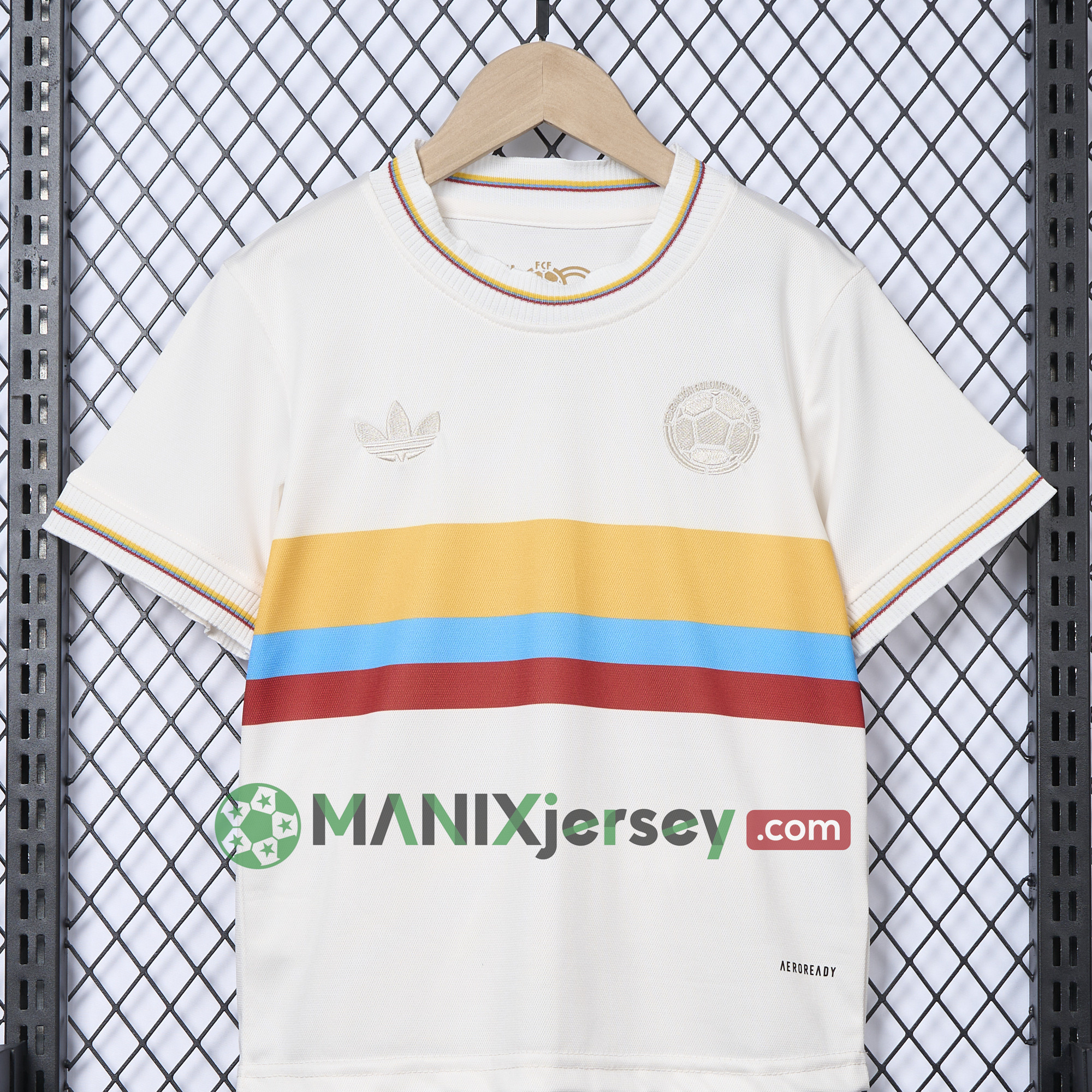 ManixJersey.com | Colombia 2024 100th Anniversary Kids Kit -Customize Name, Number and Patch | Worldwide Shipping