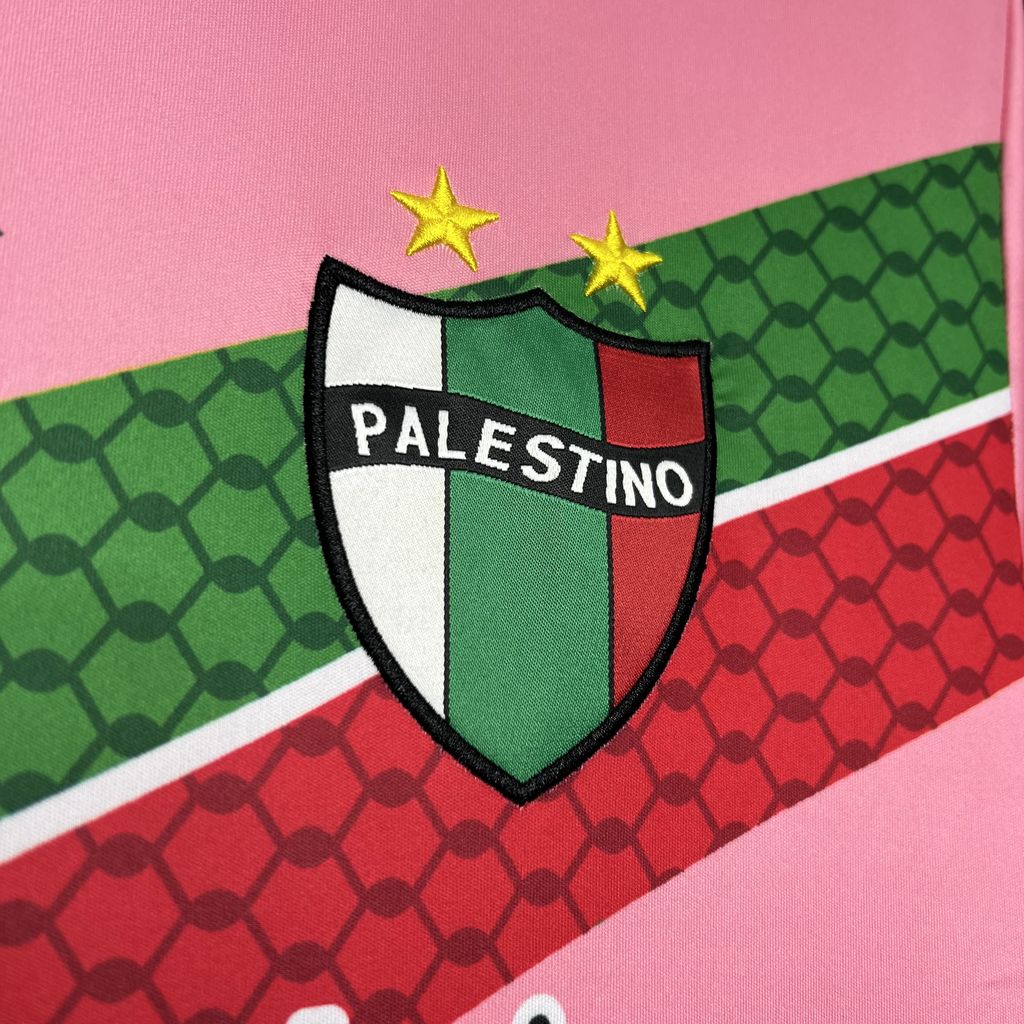 SIUjerseys-Club Deportivo Palestino 24-25 Pink Graffiti Jersey - Fans Version