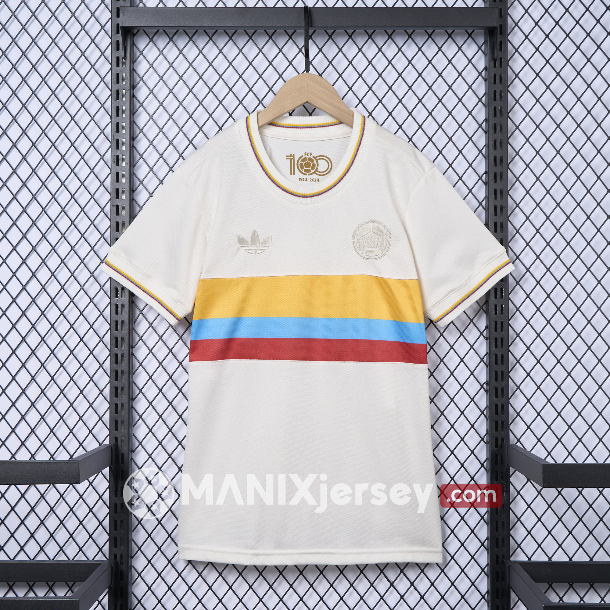 ManixJersey.com | Women's Colombia 2024 100th Anniversary Jersey -Customize Name, Number and Patch | Worldwide Shipping