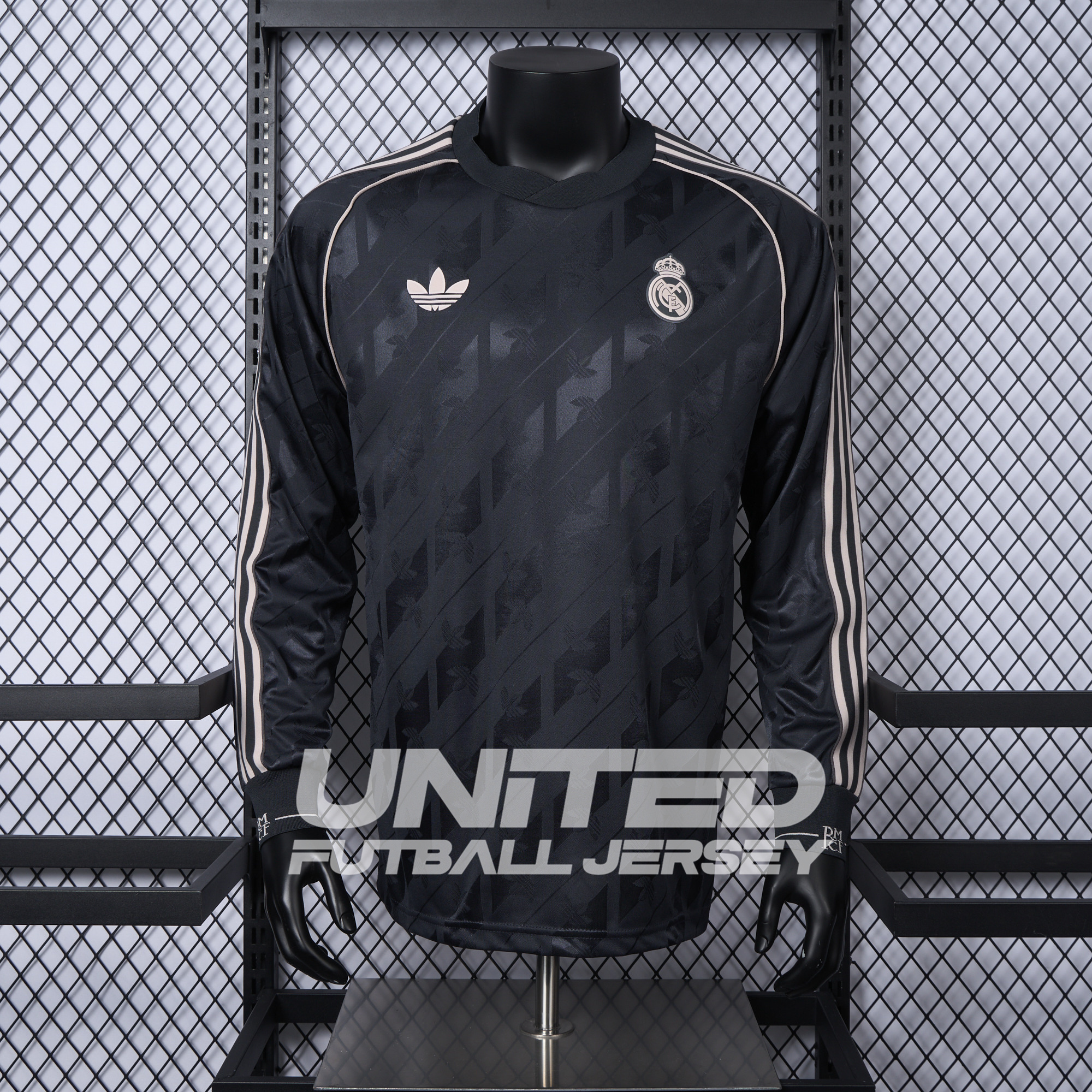 foot-Real Madrid 24-25 Originals LFSTLR Long Sleeve Charcoal Jersey - Player Version