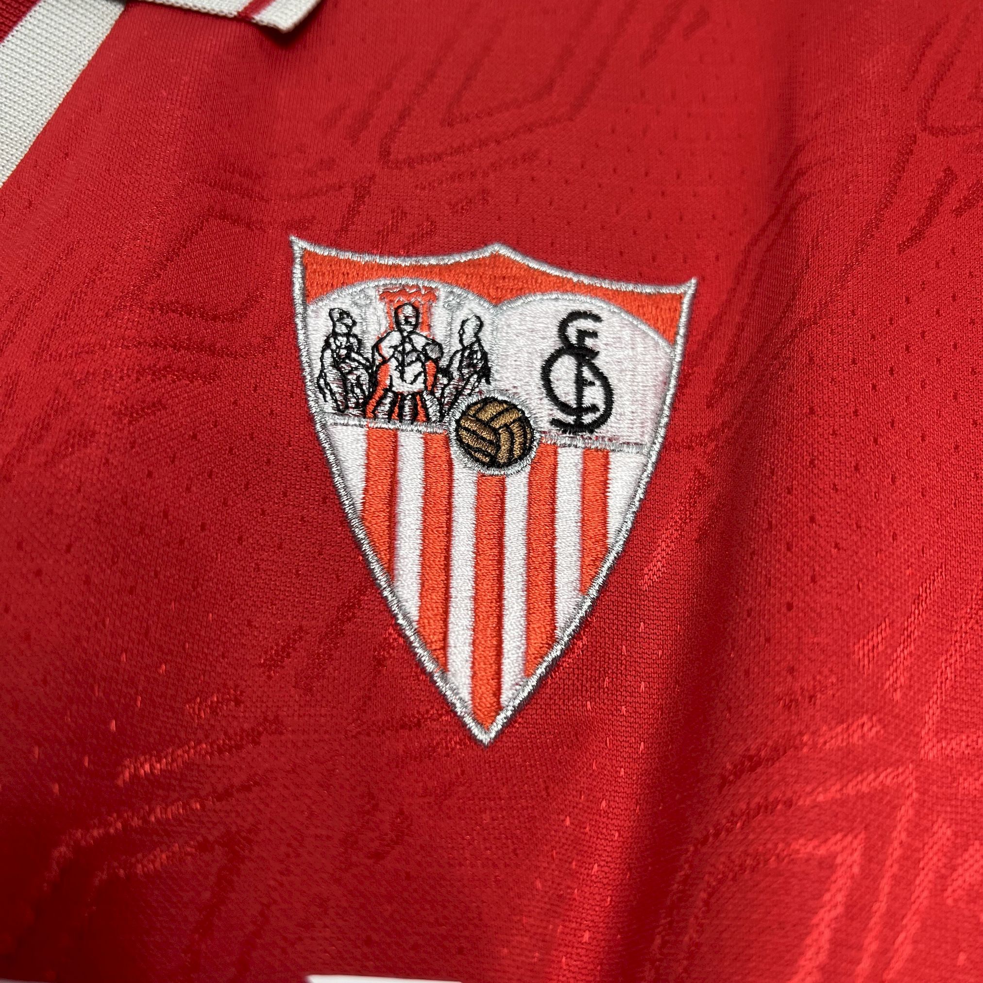 ManixJersey.com | Retro Sevilla FC 1994-96 Away Jersey -Customize Name, Number and Patch | Worldwide Shipping