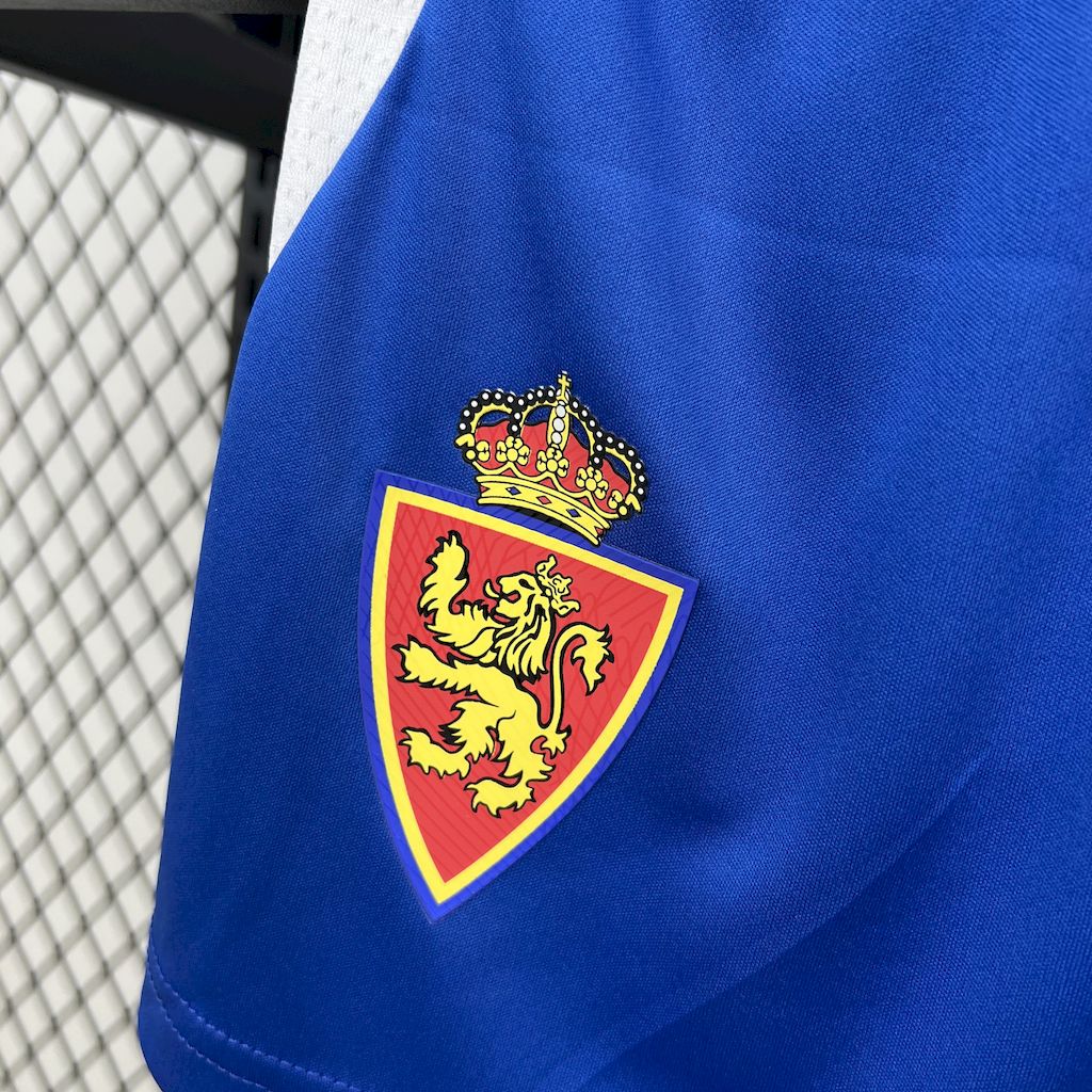 ManixJersey.com | Real Zaragoza 24-25 Home Kids Kit -Customize Name, Number and Patch | Worldwide Shipping