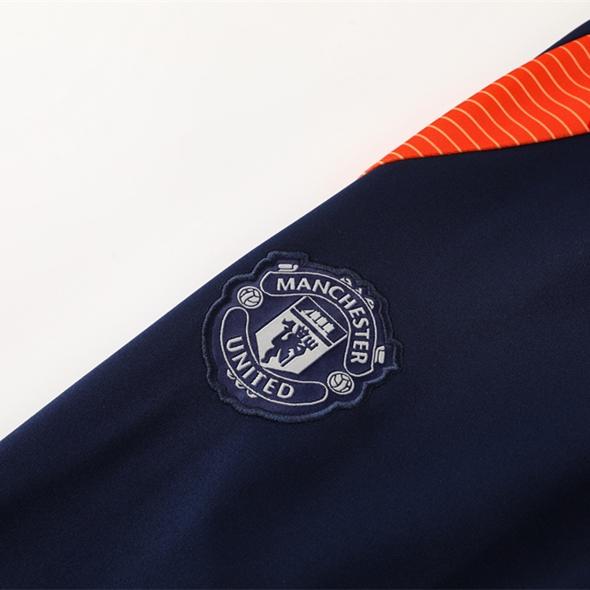 ManixJersey.com | Manchester United 24-25 Jacket Training Tracksuit - Orange -Customize Name, Number and Patch | Worldwide Shipping
