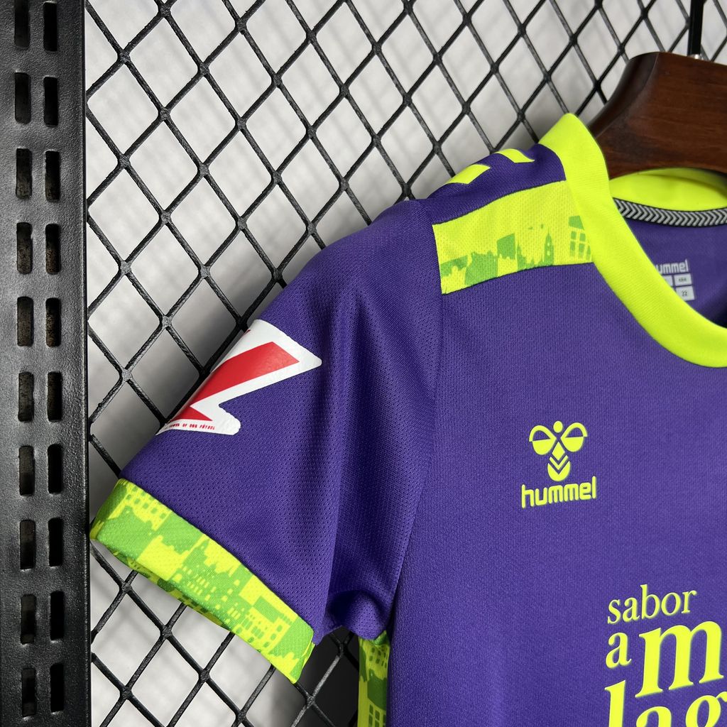 JerseysGala.com | Malaga 24-25 Away Kids Kit -Customize Name, Number and Patch | Worldwide Shipping