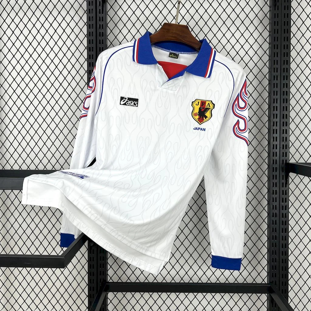 ManixJersey.com | Retro Japan 1998 Away Long Sleeves Jersey -Customize Name, Number and Patch | Worldwide Shipping