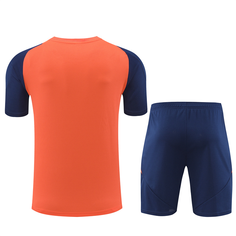 ManixJersey.com | Manchester United 24-25 Short-Sleeve Training Kids Kit - Orange -Customize Name, Number and Patch | Worldwide Shipping