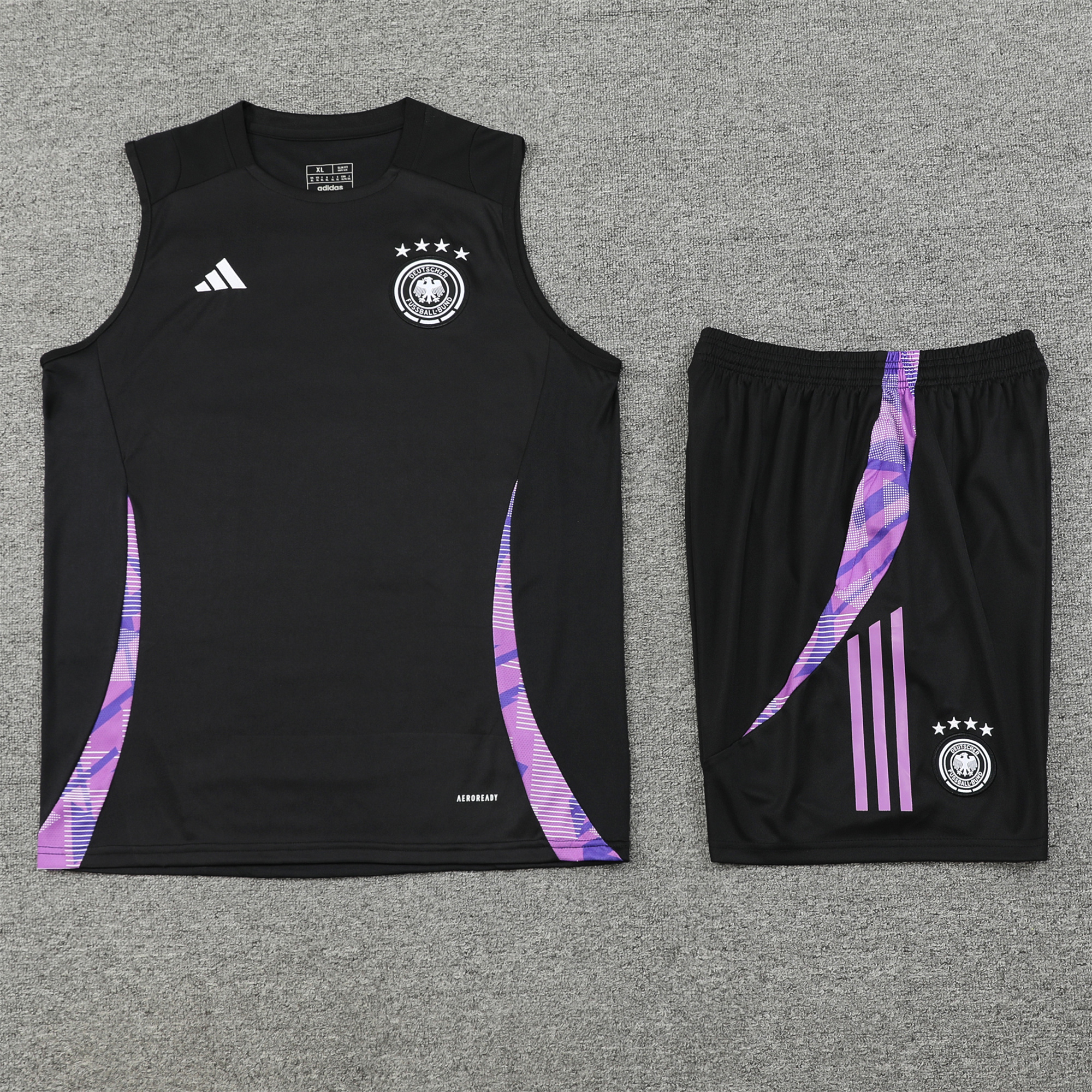 ManixJersey.com | Germany 24-25 Training Vest Suit - Black -Customize Name, Number and Patch | Worldwide Shipping