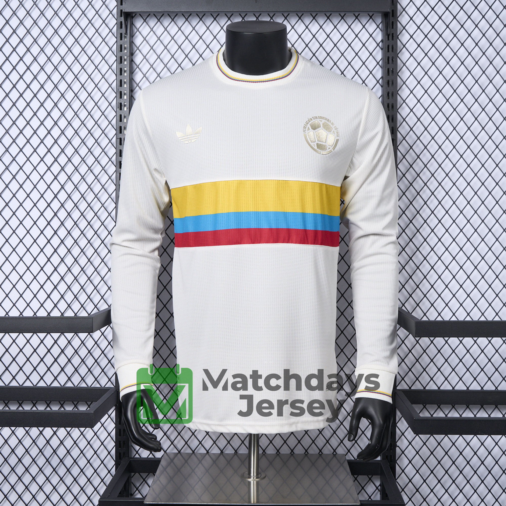 Funinjersey-Colombia 2024 100th Anniversary Long Sleeve Jersey - Player Version