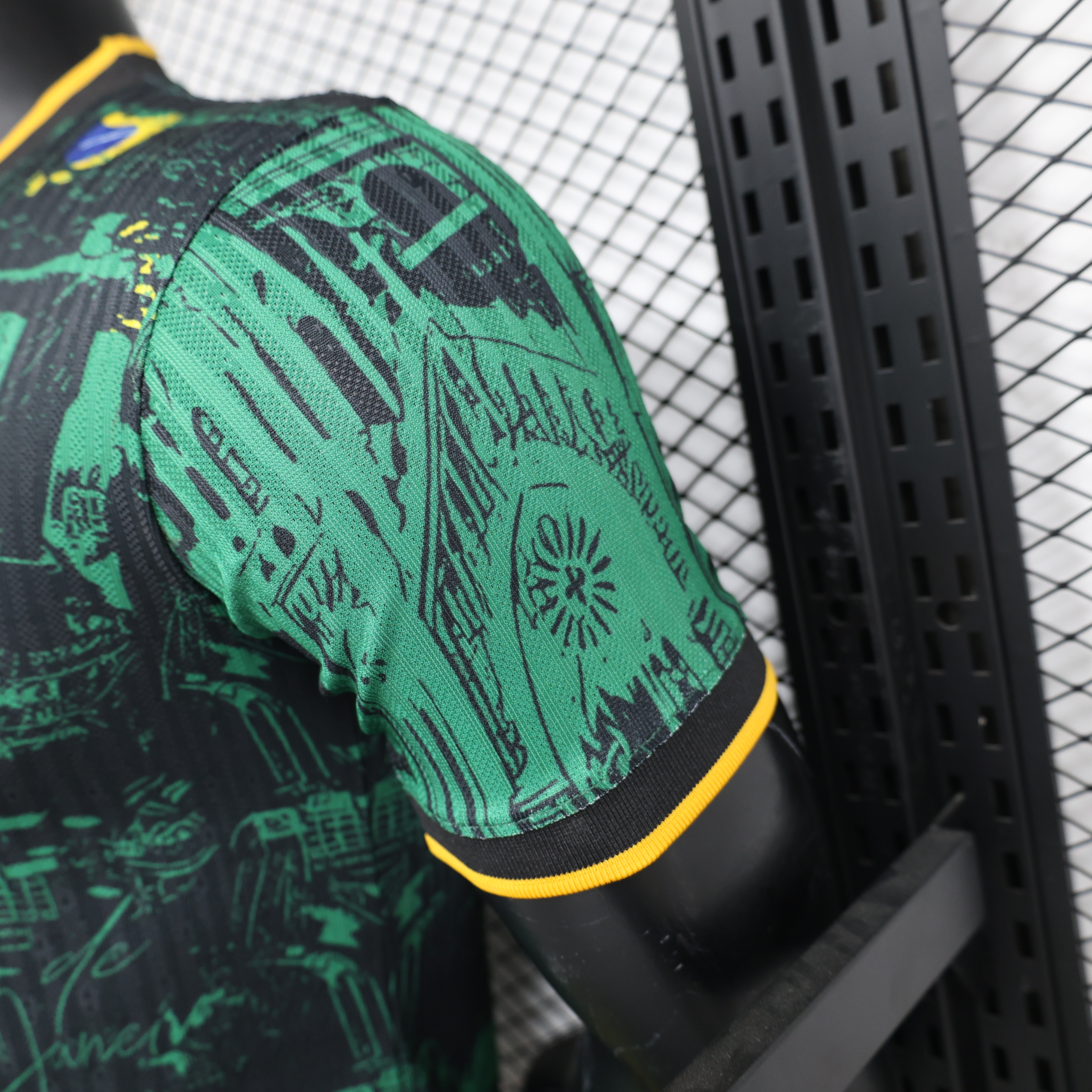 SIUjerseys-Brazil 2024 Black and Green Church Jersey - Player Version