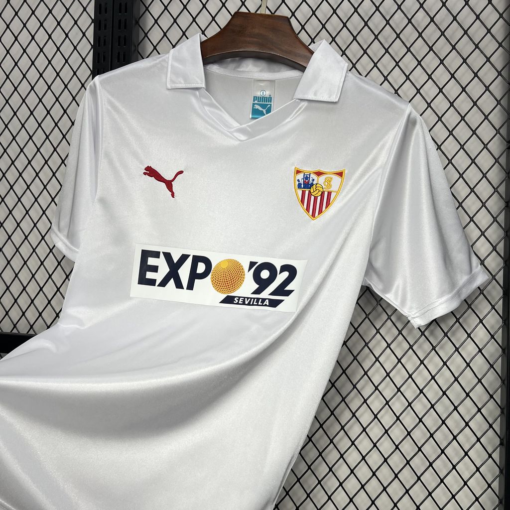 ManixJersey.com | Retro Sevilla FC 1987-90 Home Jersey -Customize Name, Number and Patch | Worldwide Shipping