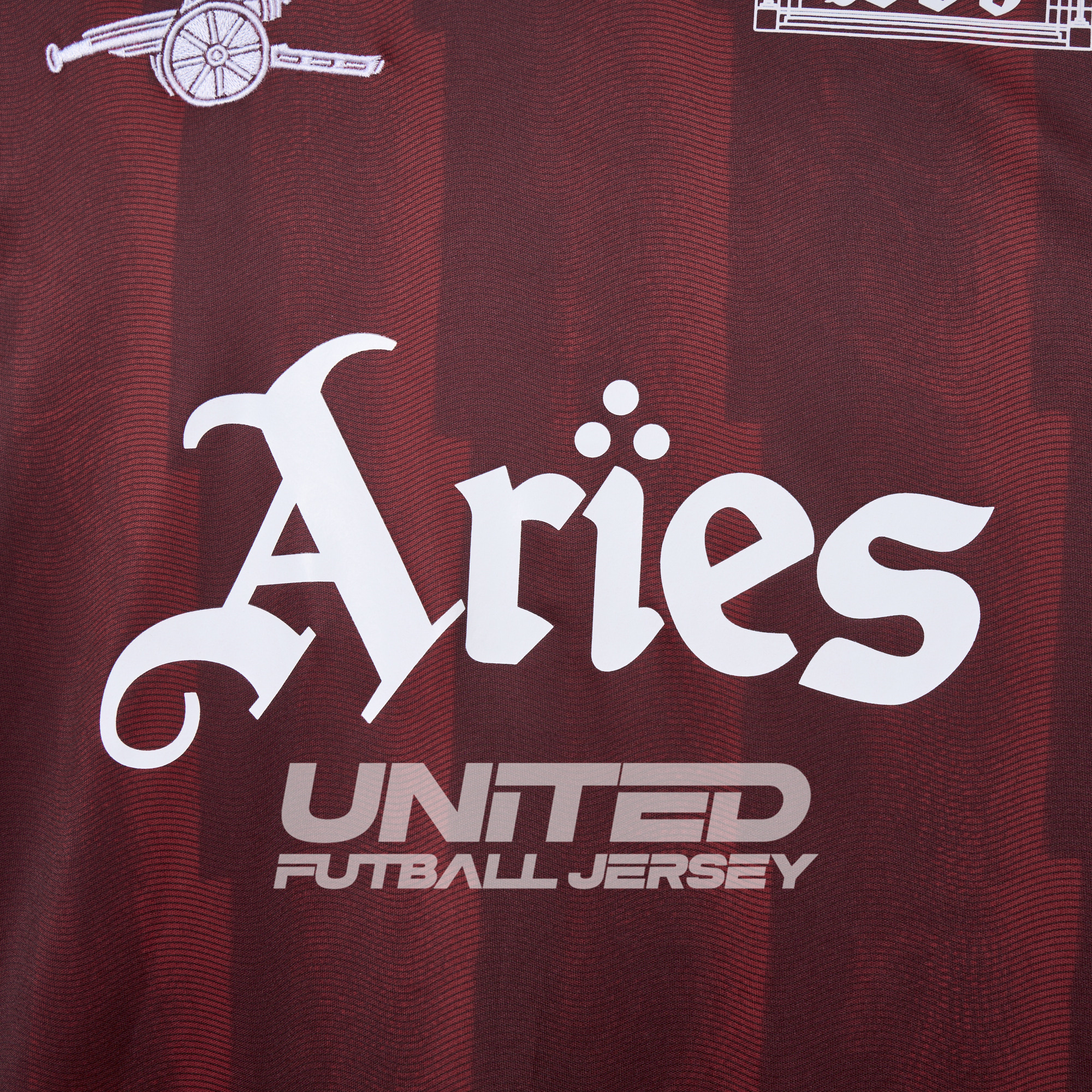 unitedfutballjersey-Arsenal x Aries 24-25 Vintage Red T-shirts