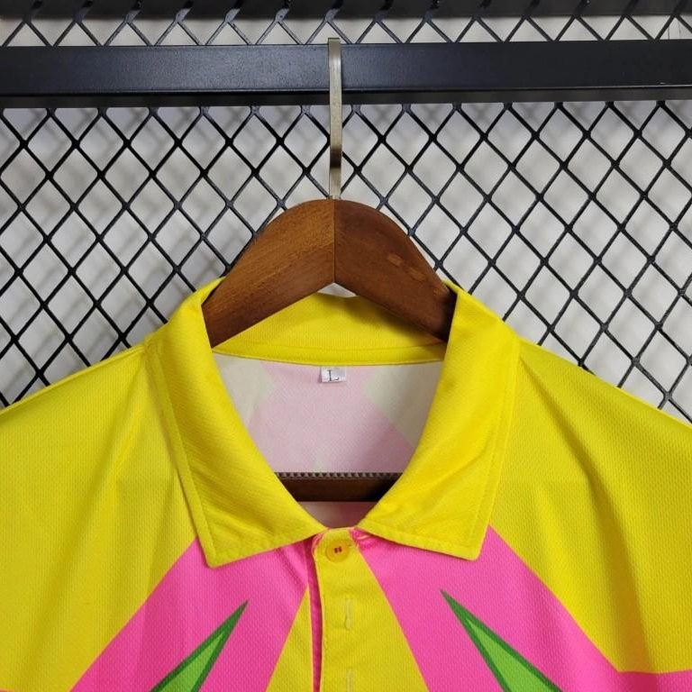ManixJersey.com | Retro Mexico 1998 World Cup Goalkeeper Pink Yellow Jersey -Customize Name, Number and Patch | Worldwide Shipping