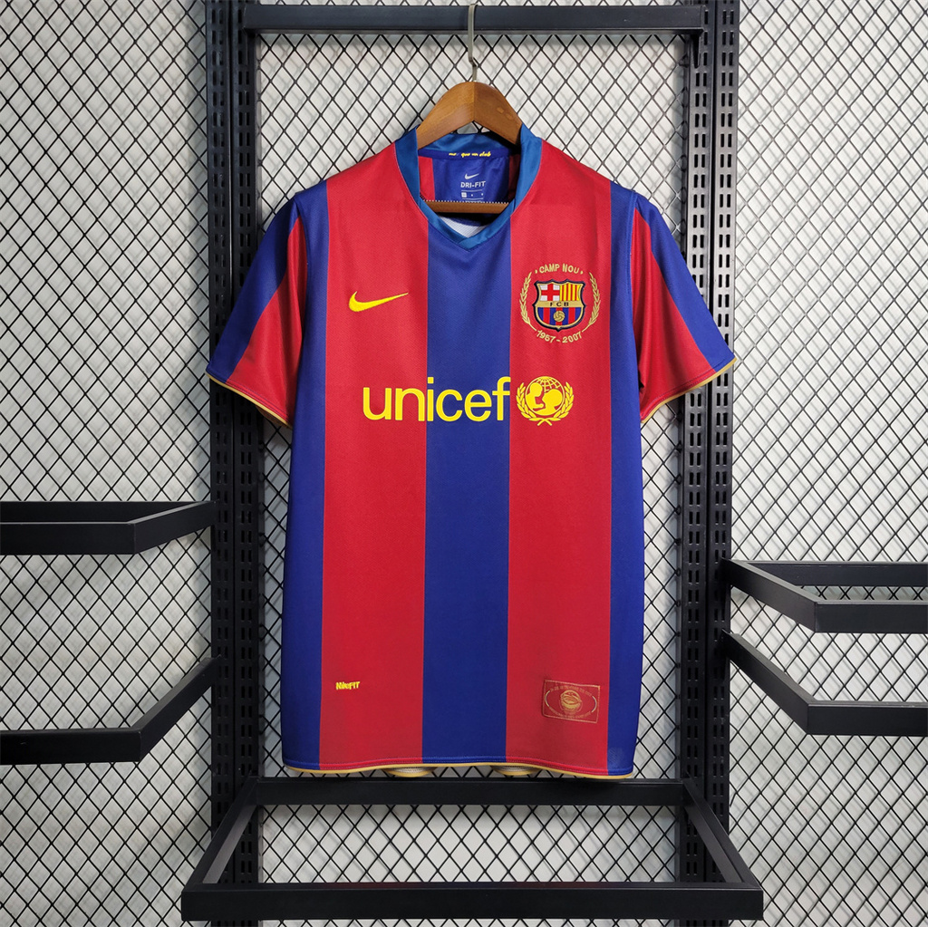 foot-Retro Barcelona 07-08 Home Stadium Jersey