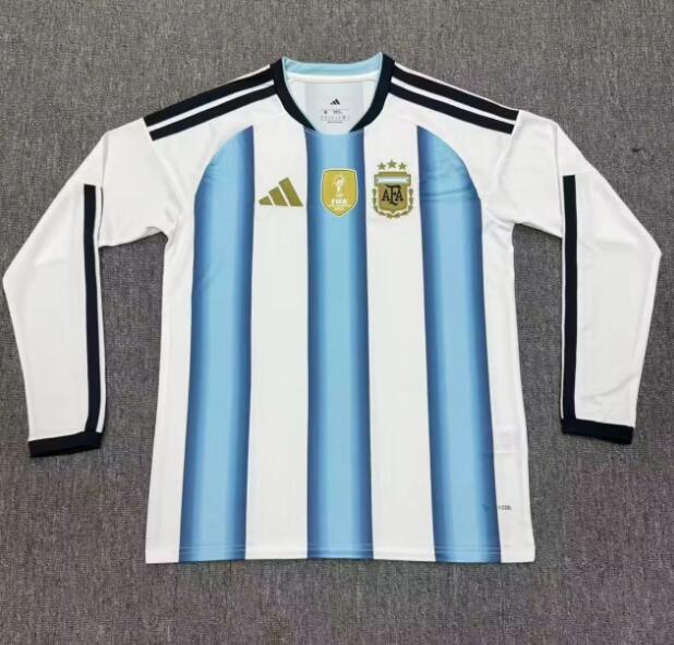 26-27 long sleeves Argentina Home soccer jersey -Fans Version: Ajax 24-25 Home Stadium Jersey - Fans Version : Adidas luxuryfootballshirts.com: https://www.luxuryfootballshirts.com/