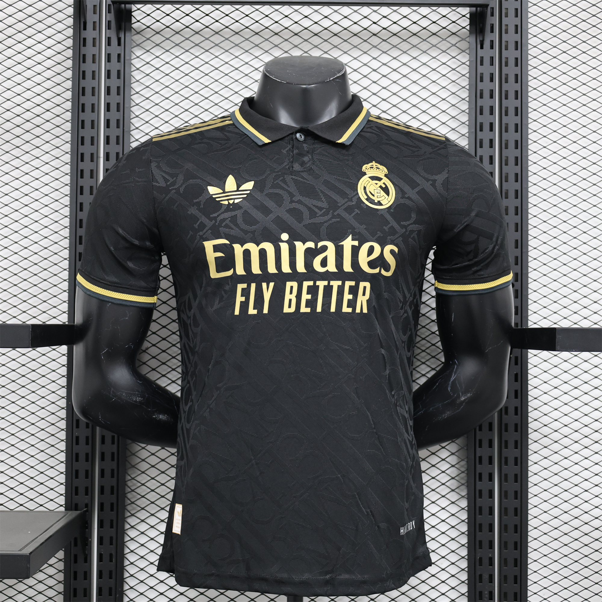 JerseysGala.com | Real Madrid 24-25 Black Gold Special Edition Jersey - Player Version -Customize Name, Number and Patch | Worldwide Shipping