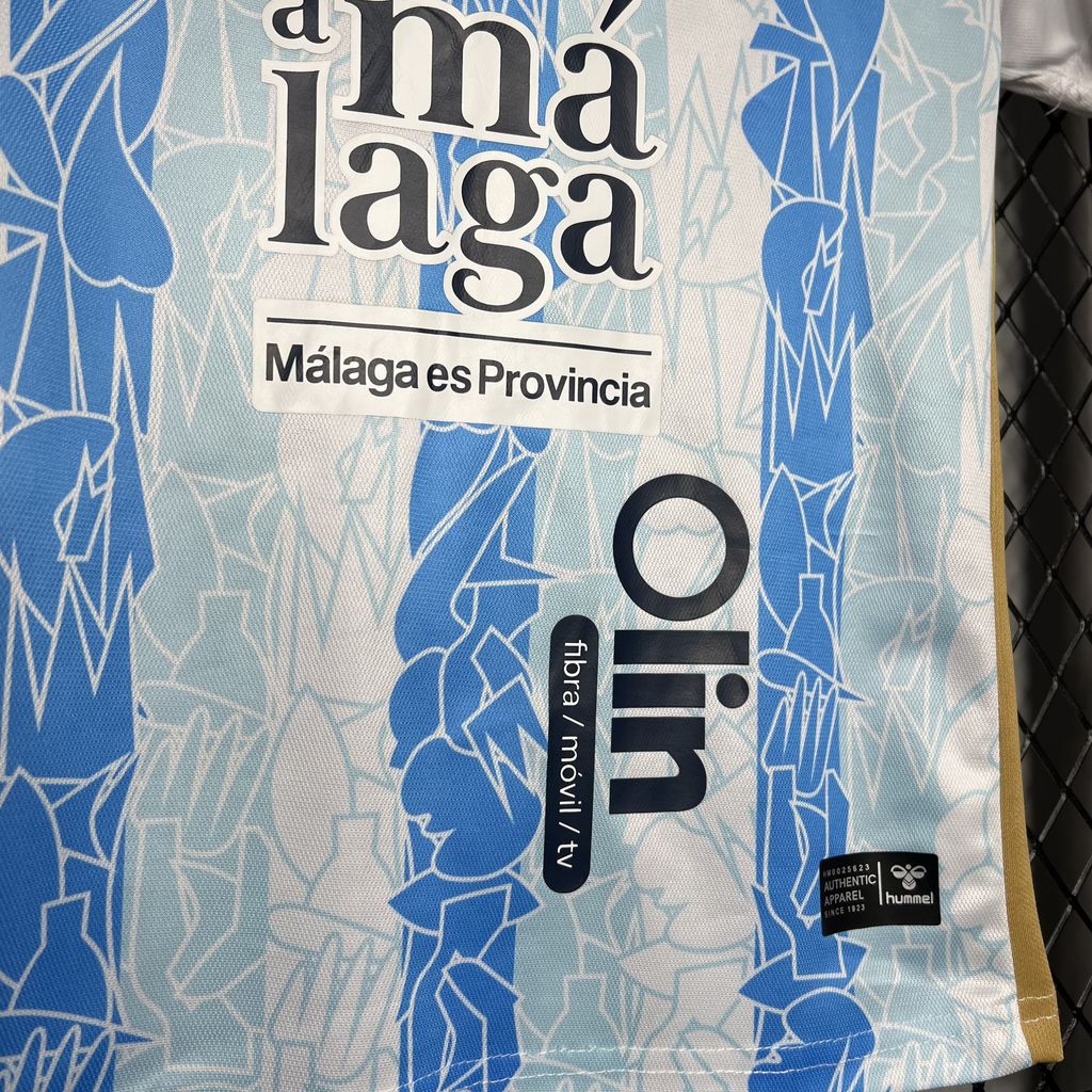JerseysGala.com | Malaga 24-25 Home Kids Kit -Customize Name, Number and Patch | Worldwide Shipping