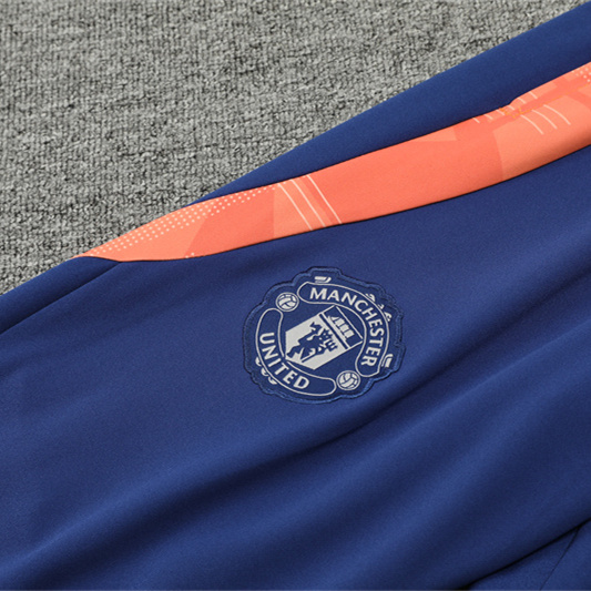 ManixJersey.com | Manchester United 24-25 Long Sleeve Training Set - Deep Blue -Customize Name, Number and Patch | Worldwide Shipping